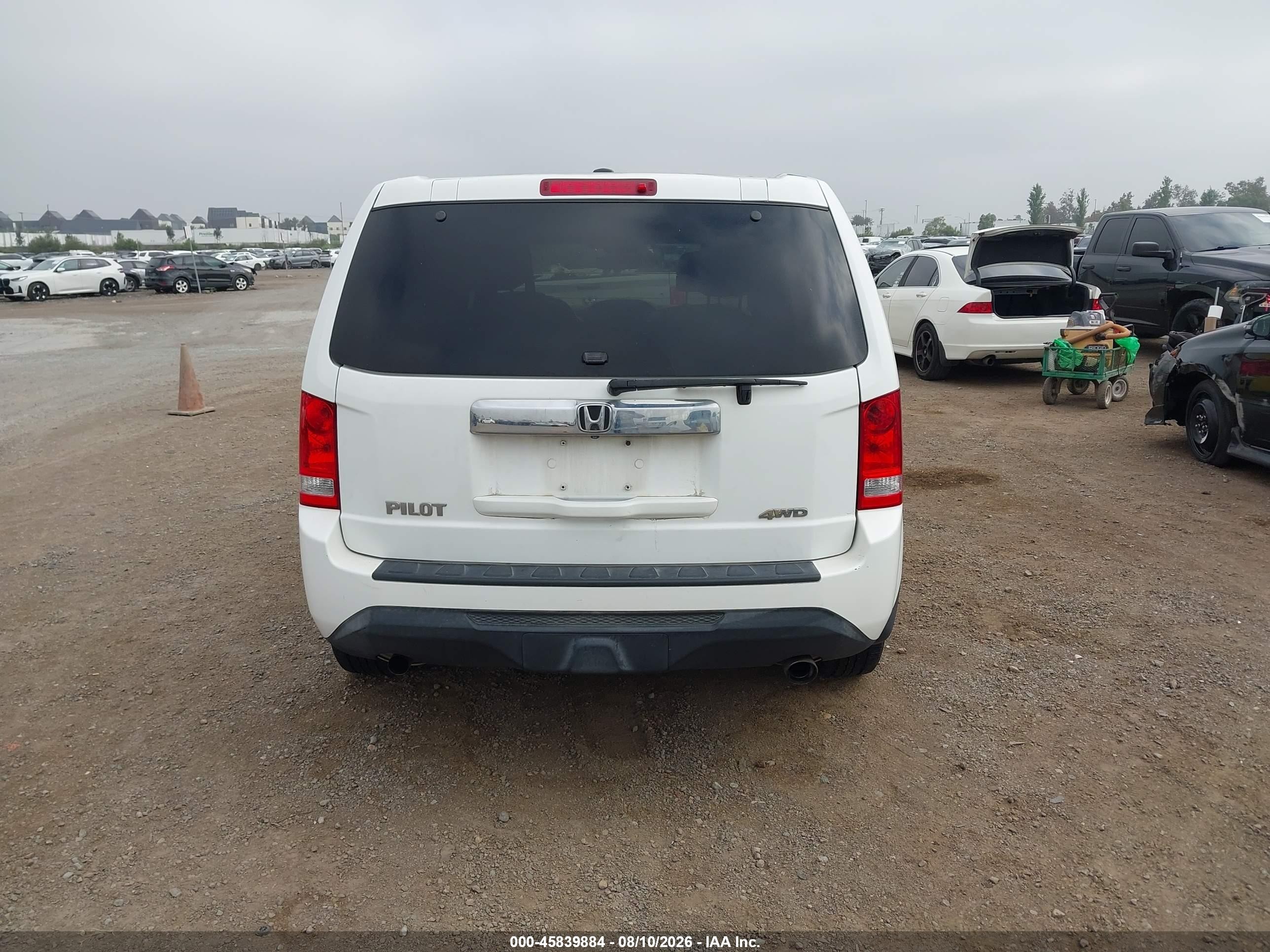 2014 Honda Pilot Ex-l White vin: 5FNYF4H52EB012071