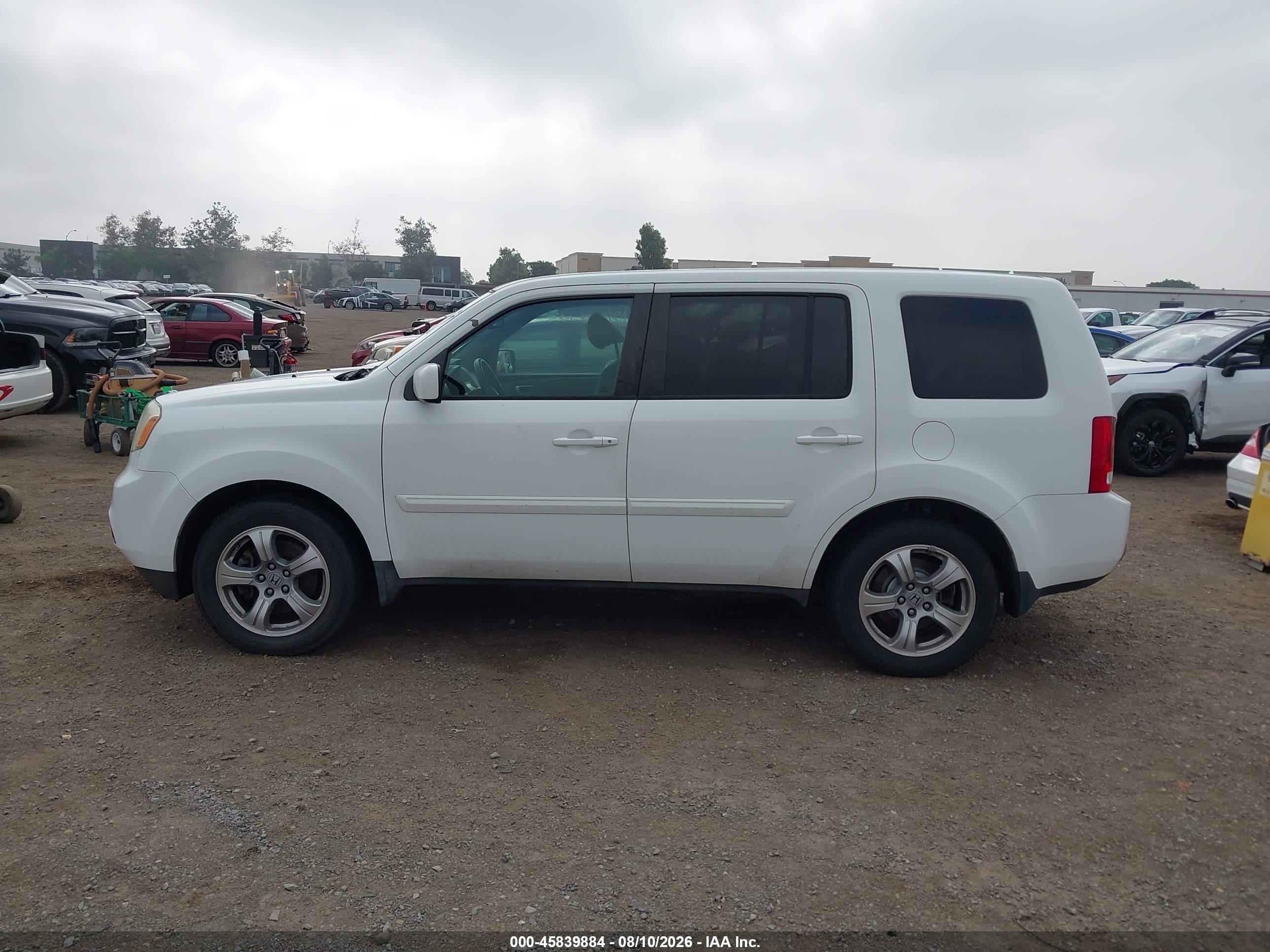 2014 Honda Pilot Ex-l White vin: 5FNYF4H52EB012071