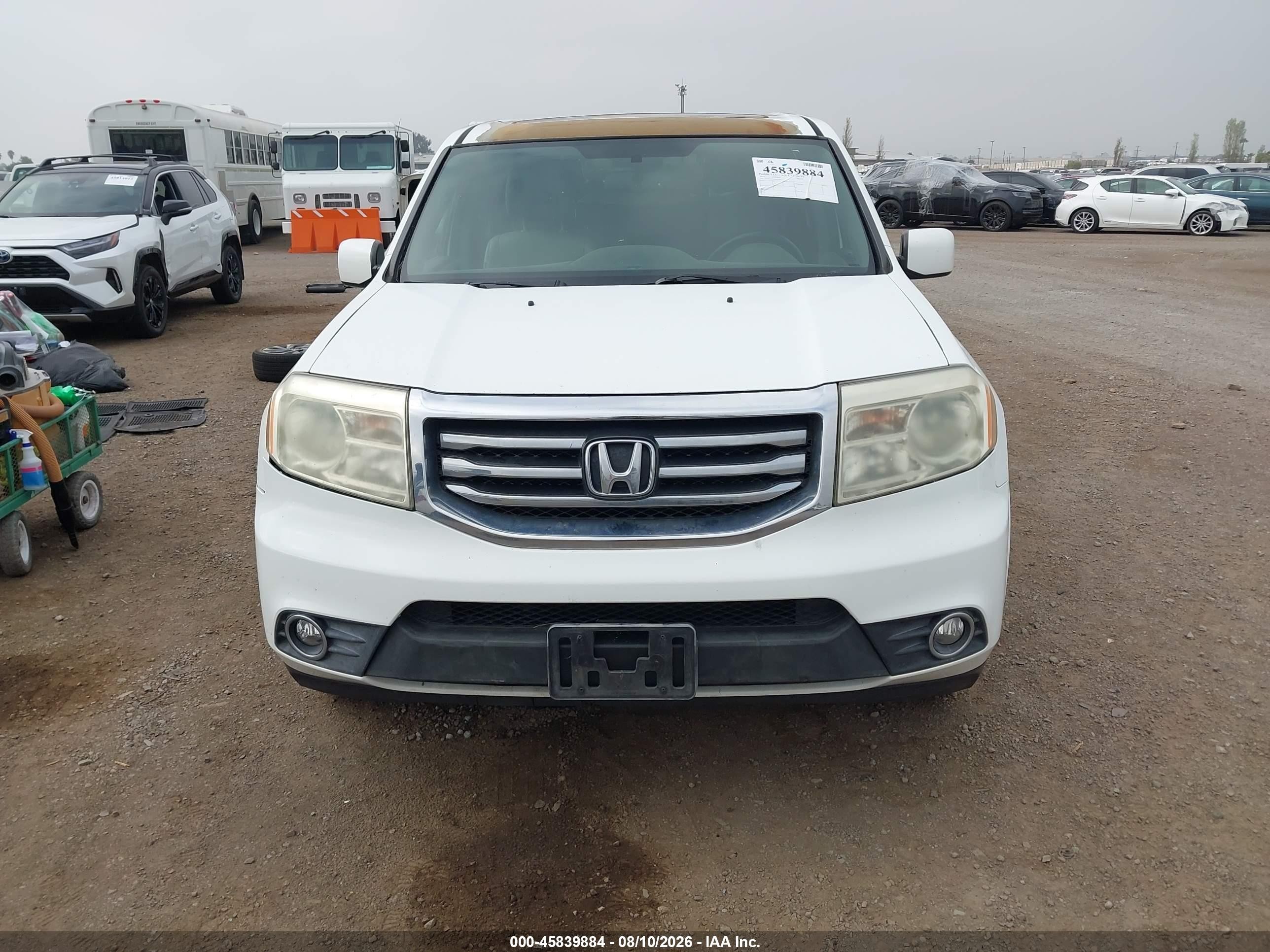 2014 Honda Pilot Ex-l White vin: 5FNYF4H52EB012071