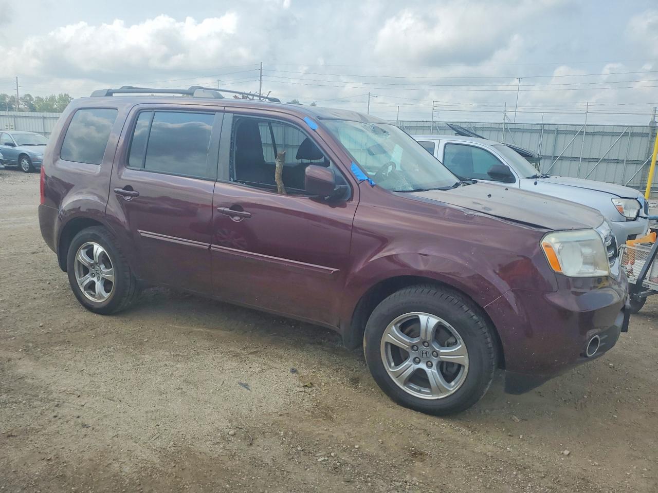 2014 Honda Pilot Exl Burgundy vin: 5FNYF4H52EB017500