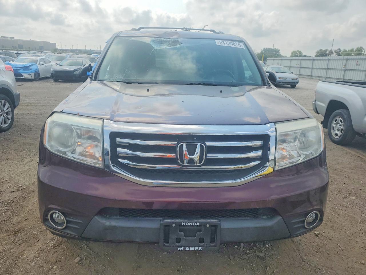 2014 Honda Pilot Exl Burgundy vin: 5FNYF4H52EB017500