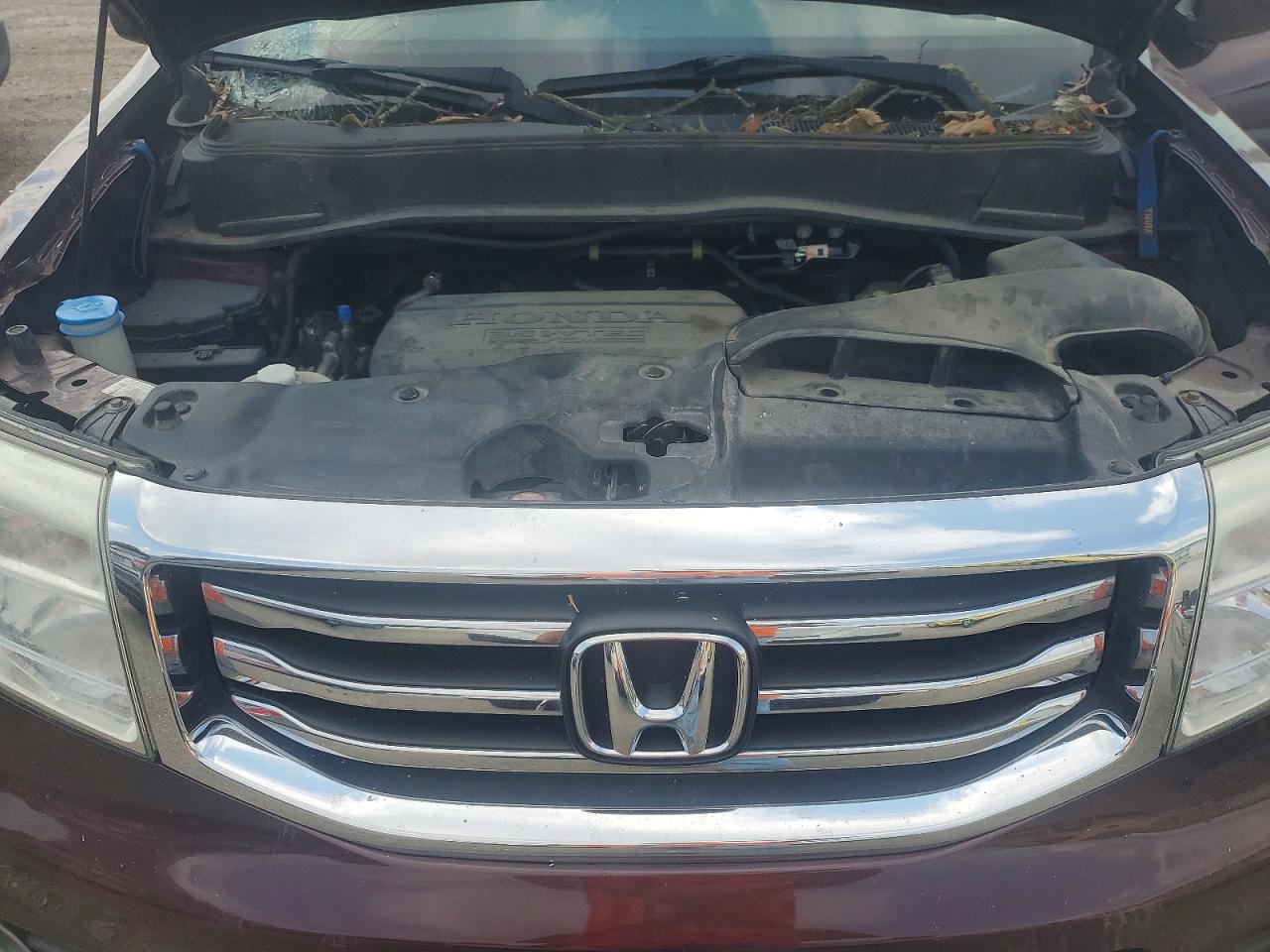 2014 Honda Pilot Exl Burgundy vin: 5FNYF4H52EB017500