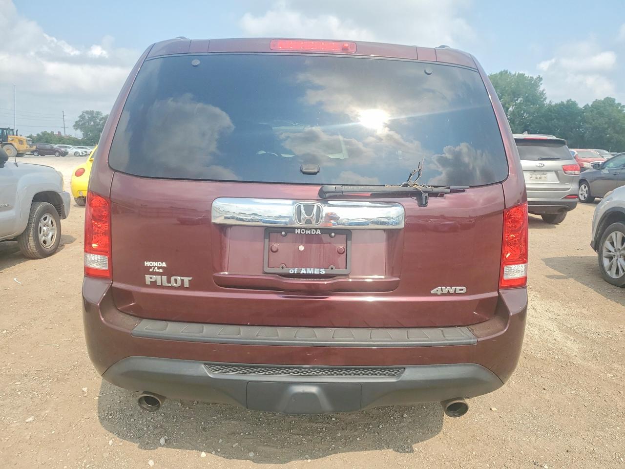 2014 Honda Pilot Exl Burgundy vin: 5FNYF4H52EB017500