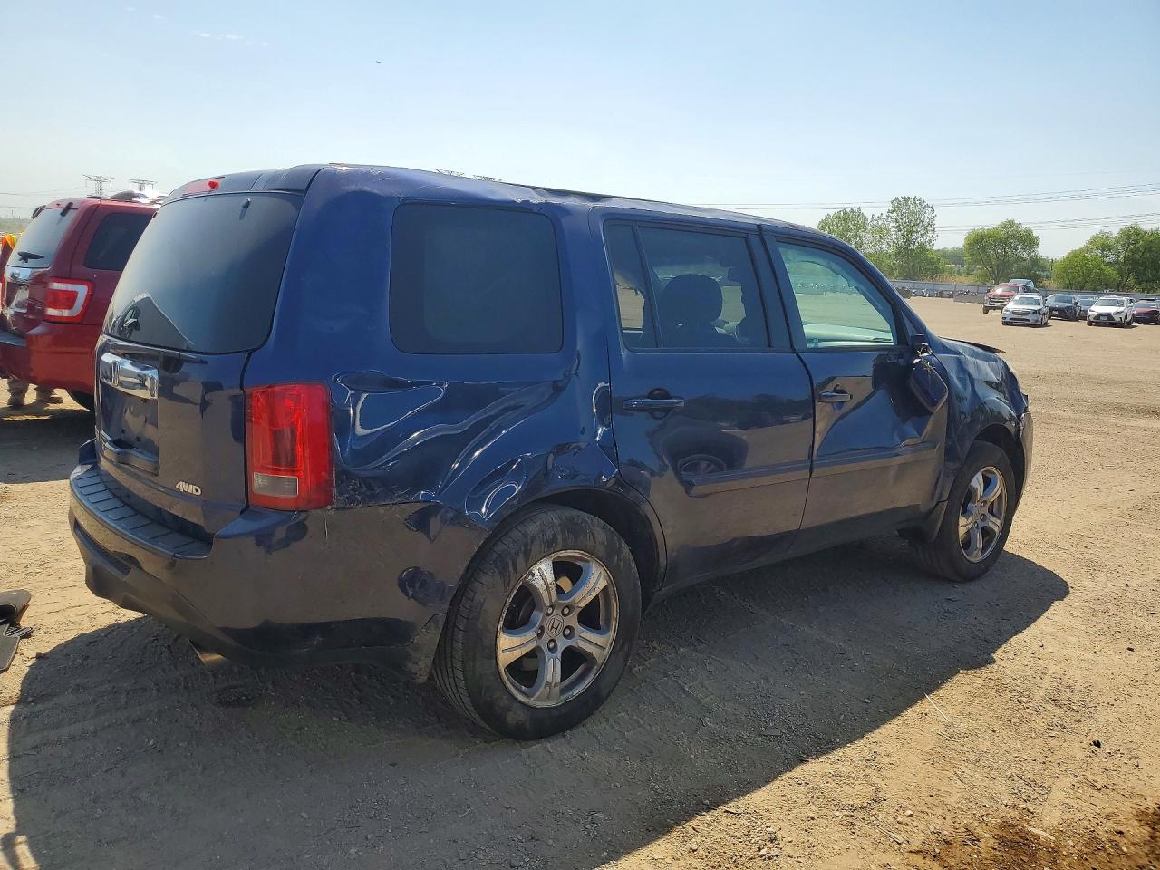 2014 Honda Pilot Exl Blue vin: 5FNYF4H52EB021059