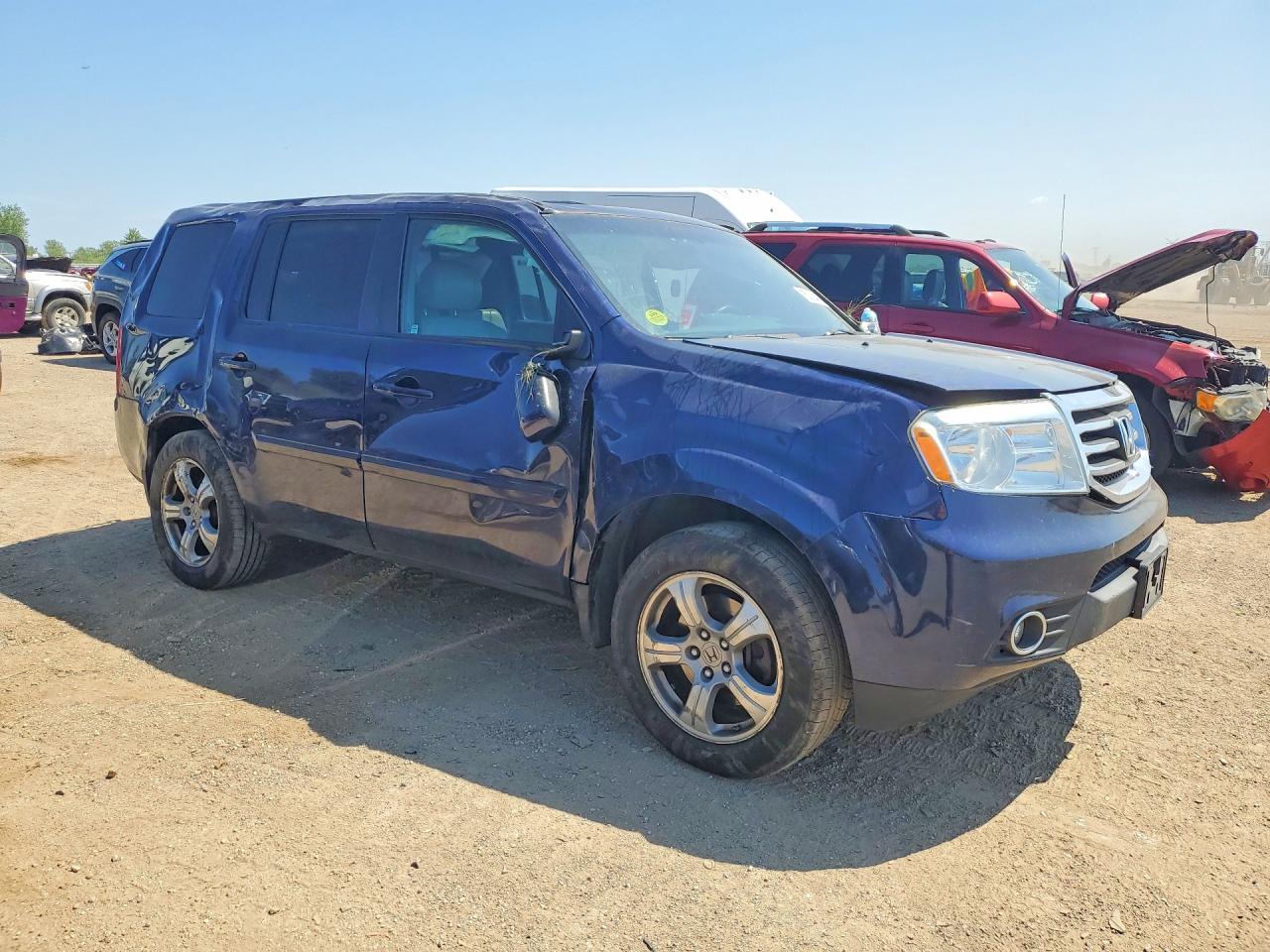 2014 Honda Pilot Exl Blue vin: 5FNYF4H52EB021059