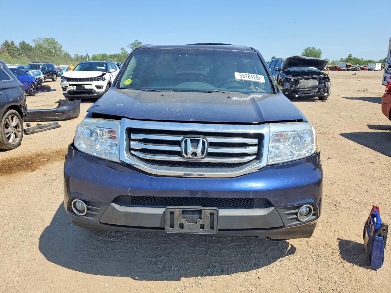2014 Honda Pilot Exl Blue vin: 5FNYF4H52EB021059