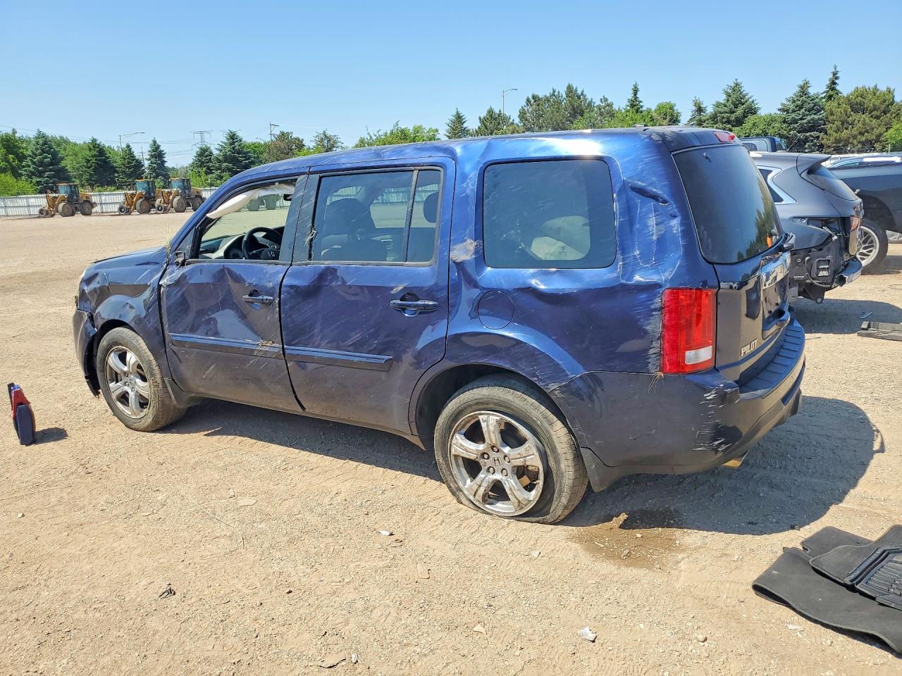 2014 Honda Pilot Exl Blue vin: 5FNYF4H52EB021059
