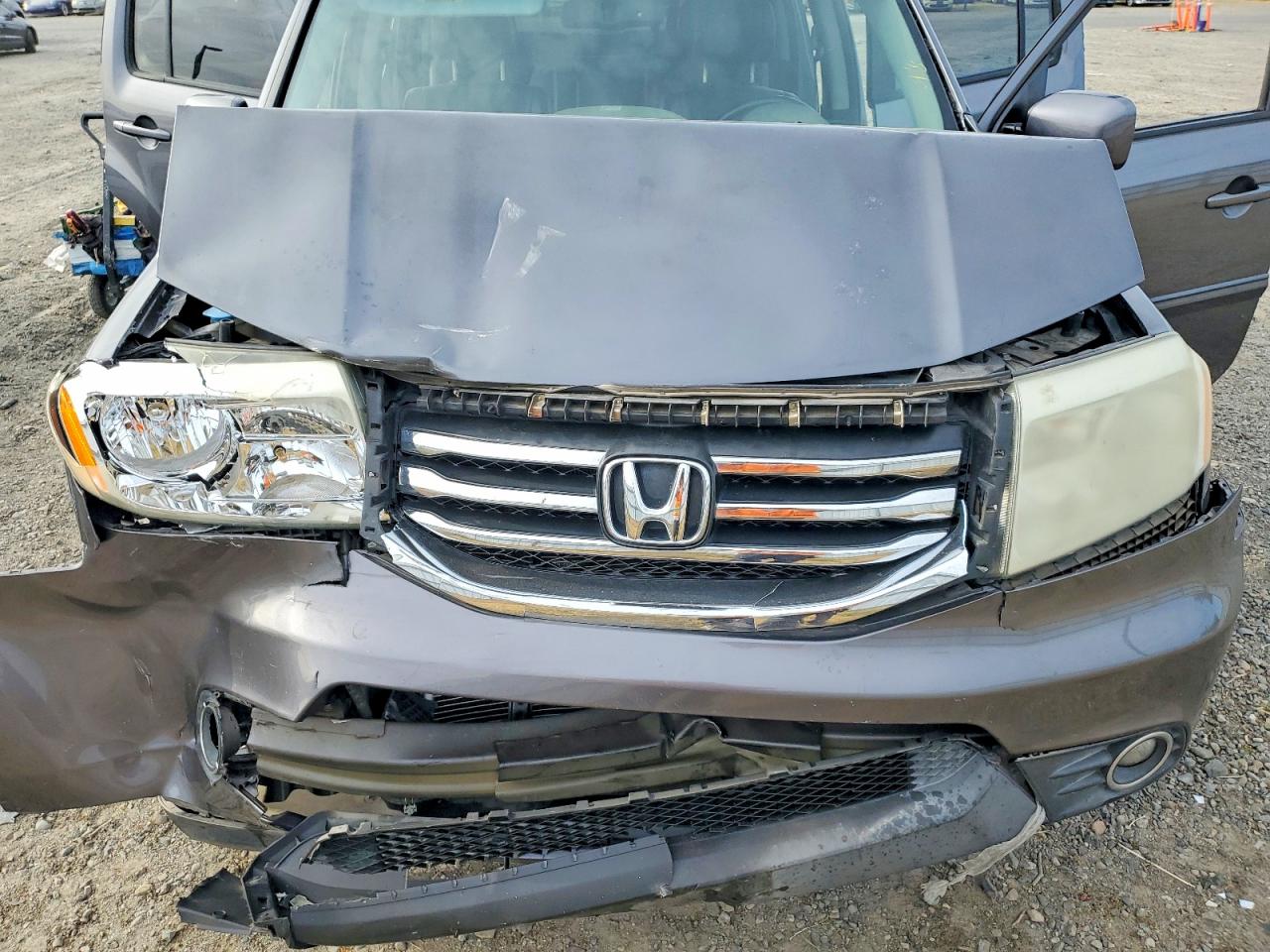 2014 Honda Pilot Exl Gray vin: 5FNYF4H52EB023023