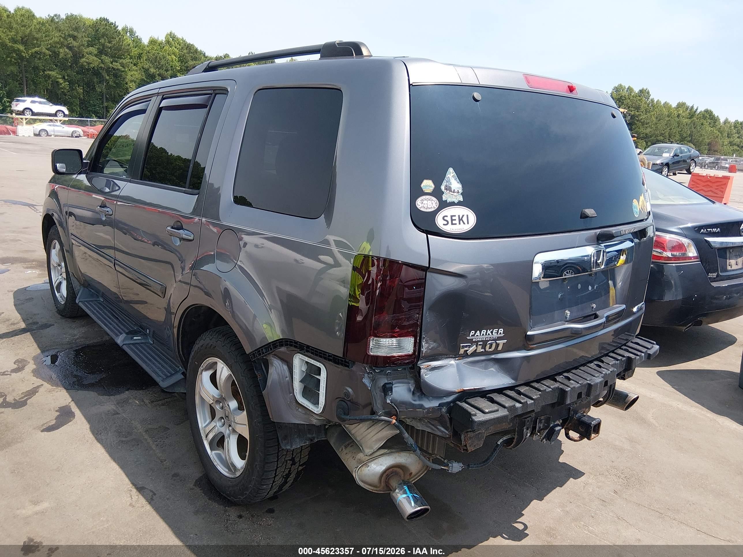 2014 Honda Pilot Ex-l Gray vin: 5FNYF4H52EB024298