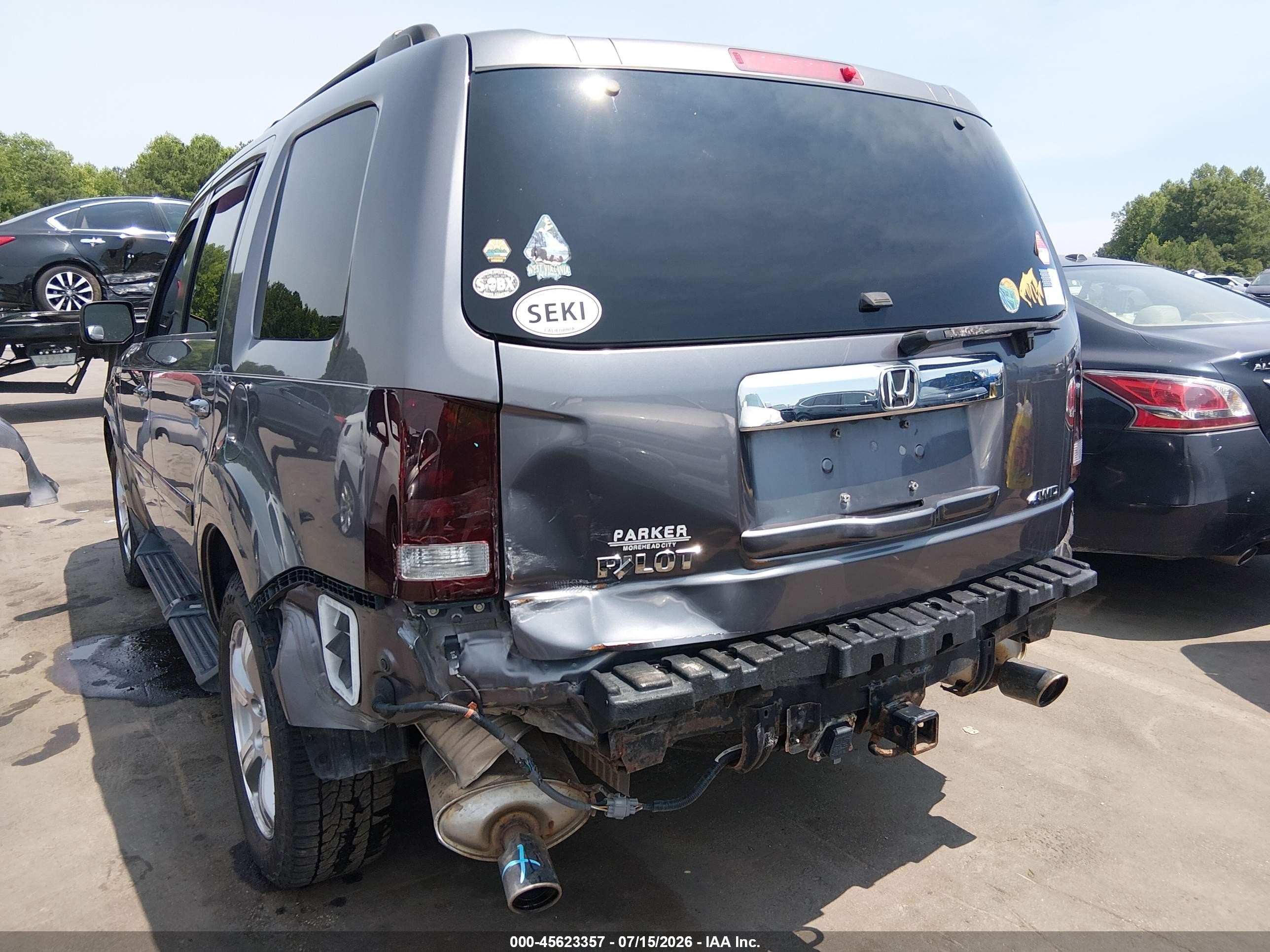 2014 Honda Pilot Ex-l Gray vin: 5FNYF4H52EB024298