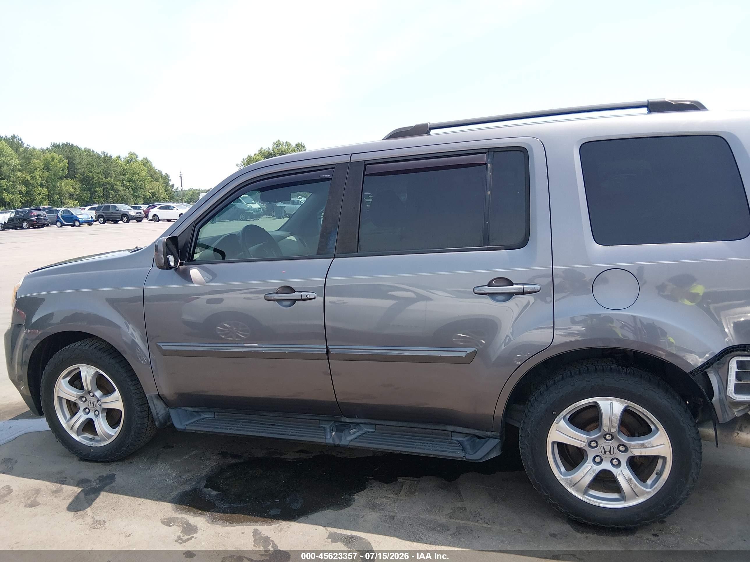 2014 Honda Pilot Ex-l Gray vin: 5FNYF4H52EB024298