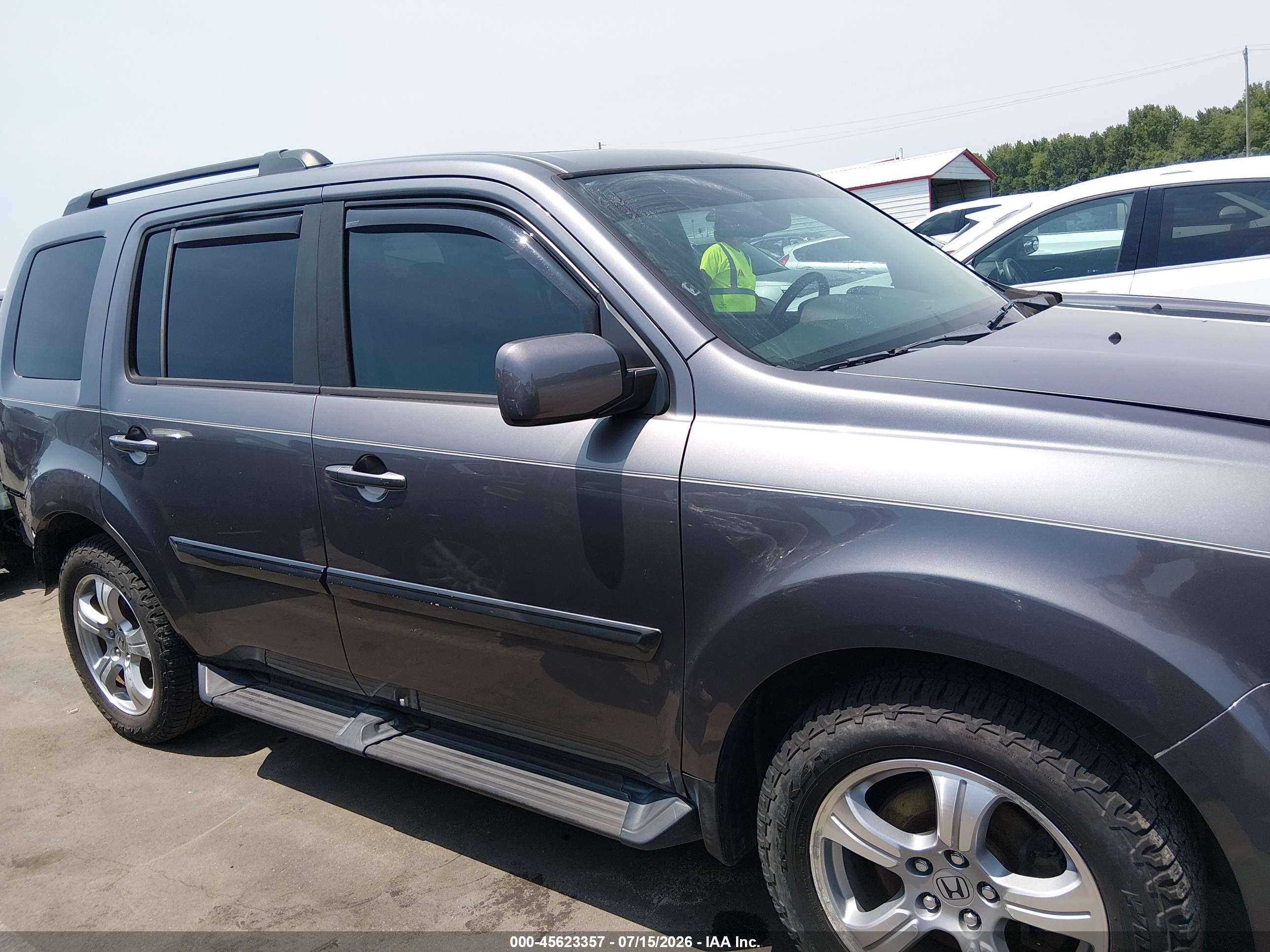 2014 Honda Pilot Ex-l Gray vin: 5FNYF4H52EB024298