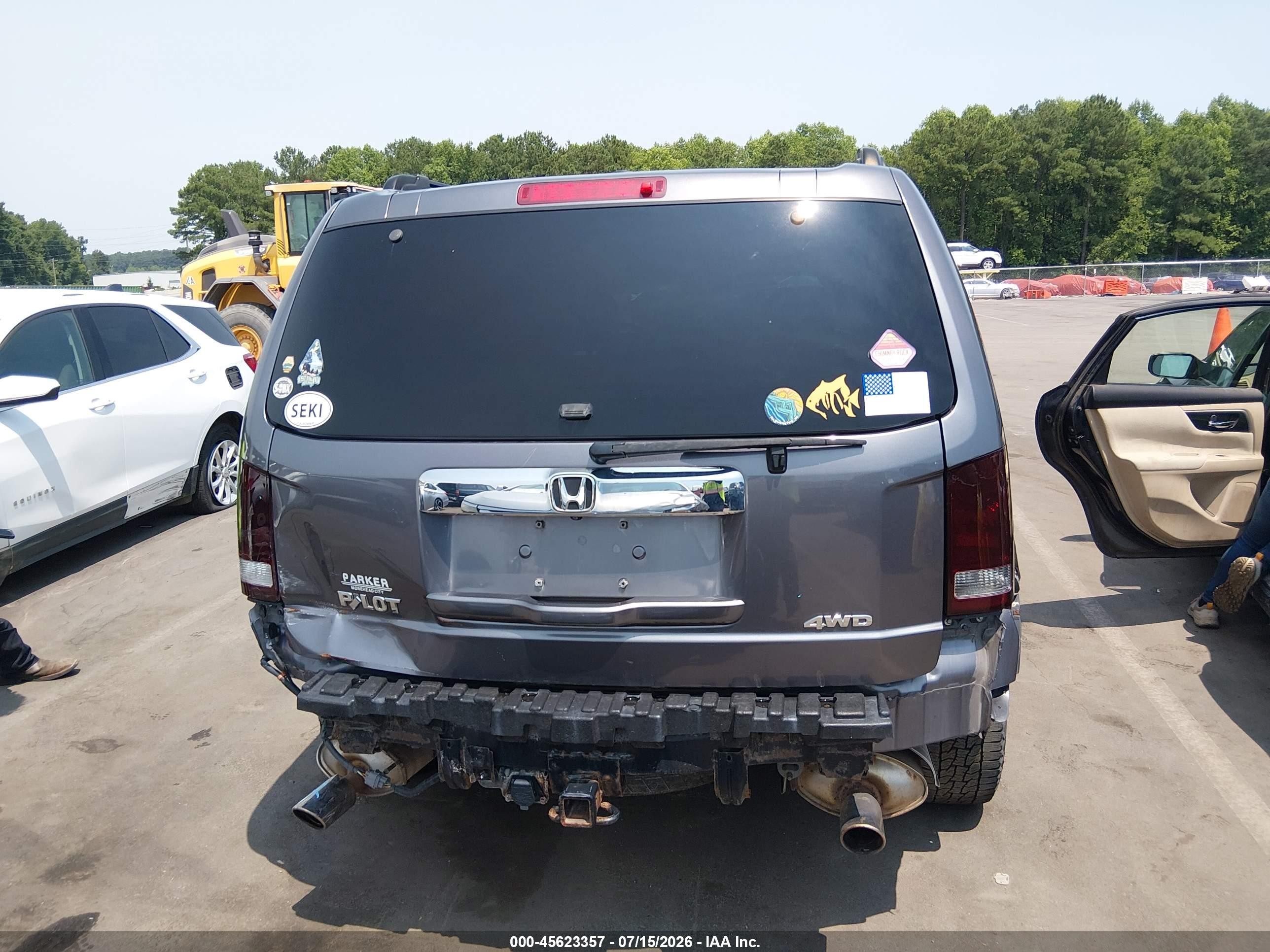 2014 Honda Pilot Ex-l Gray vin: 5FNYF4H52EB024298