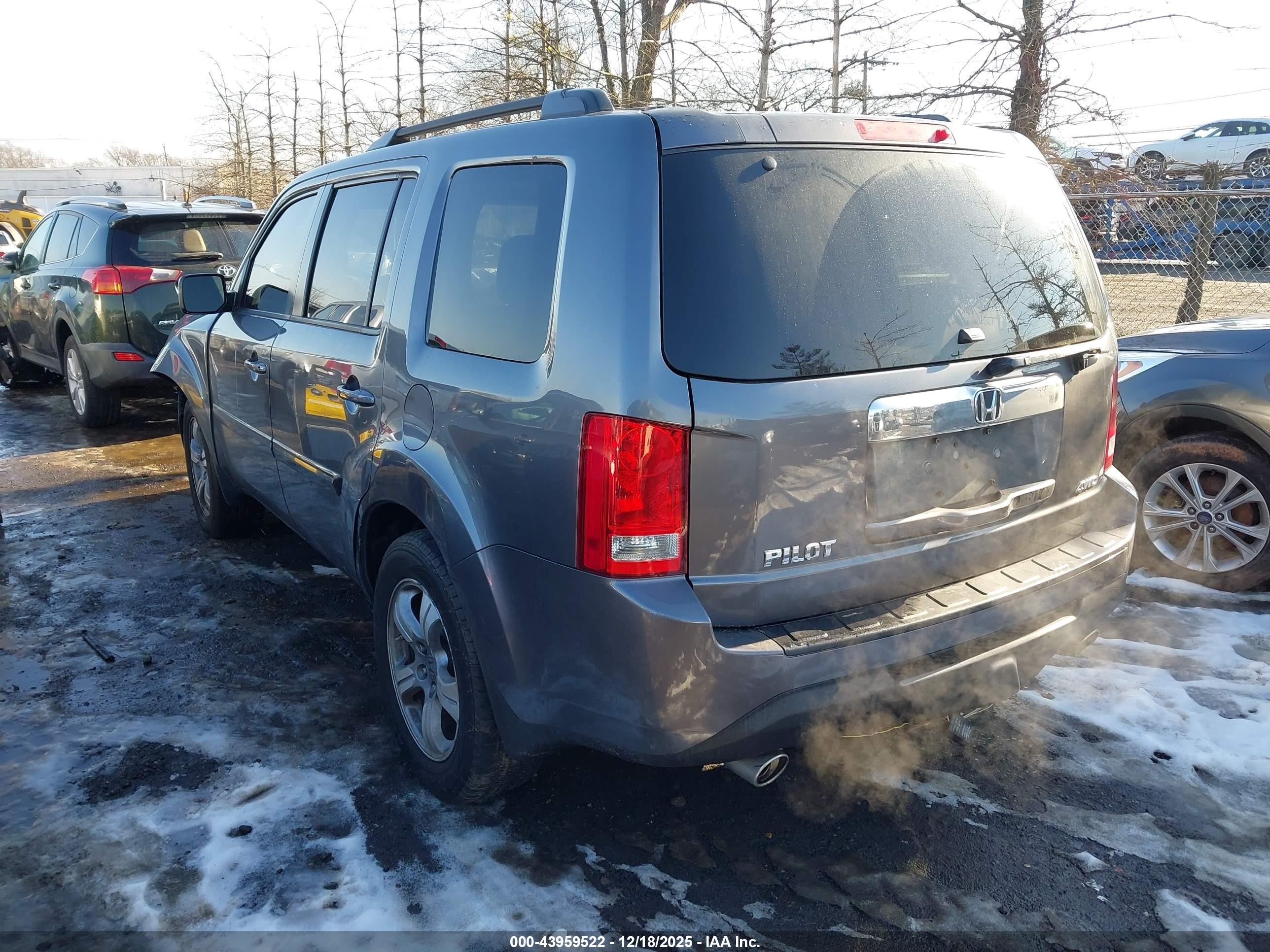 2014 Honda Pilot Ex-l Gray vin: 5FNYF4H52EB033857