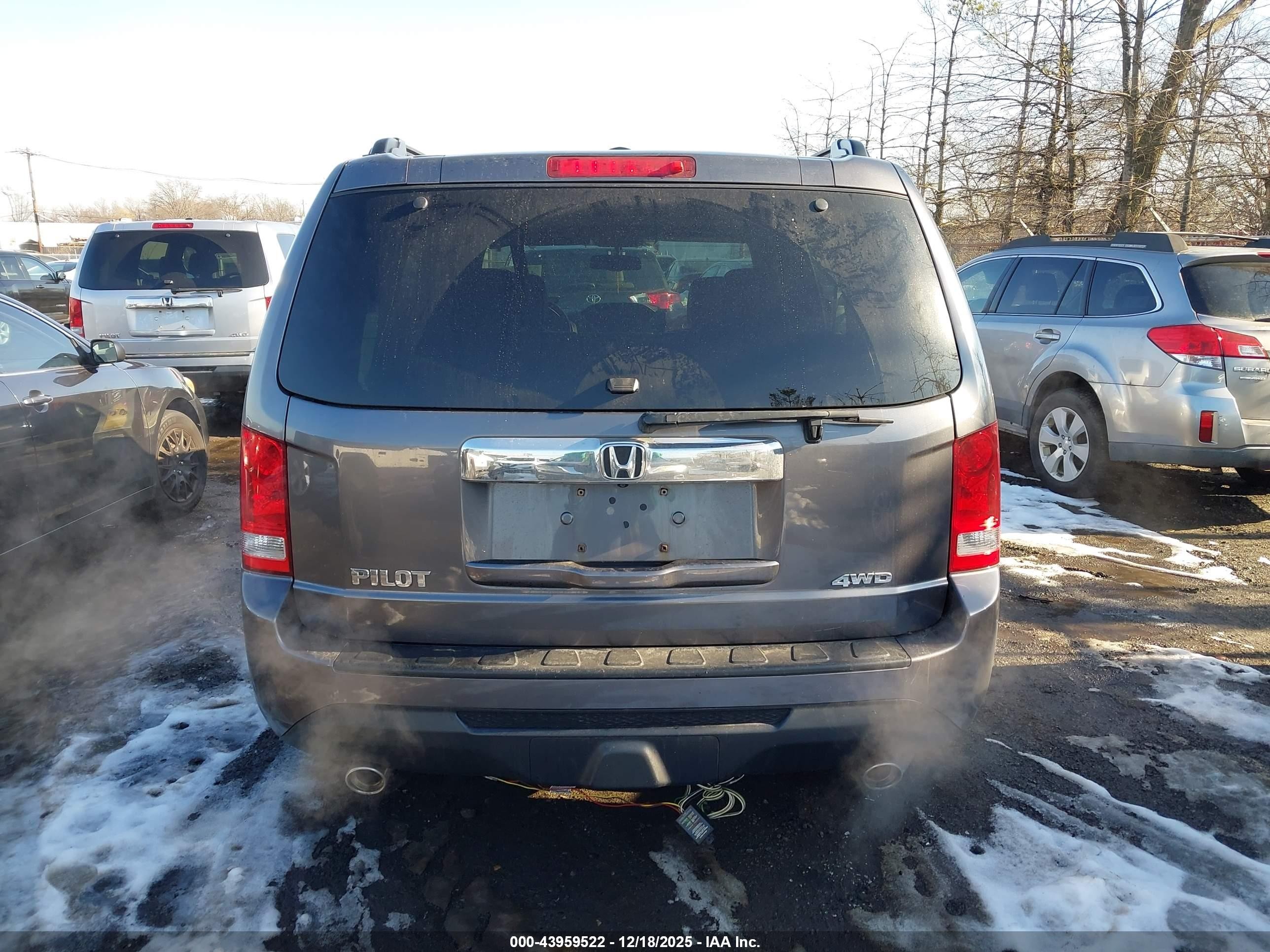 2014 Honda Pilot Ex-l Gray vin: 5FNYF4H52EB033857