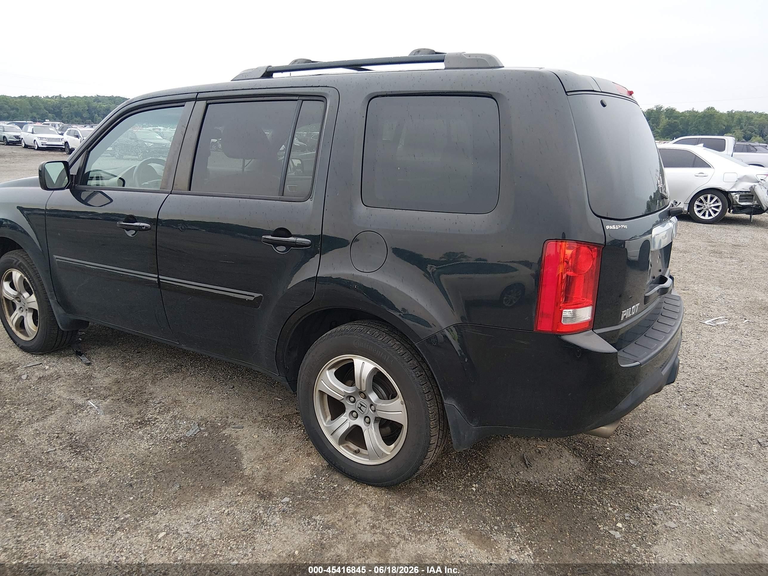 2014 Honda Pilot Ex-l Blue vin: 5FNYF4H52EB053087