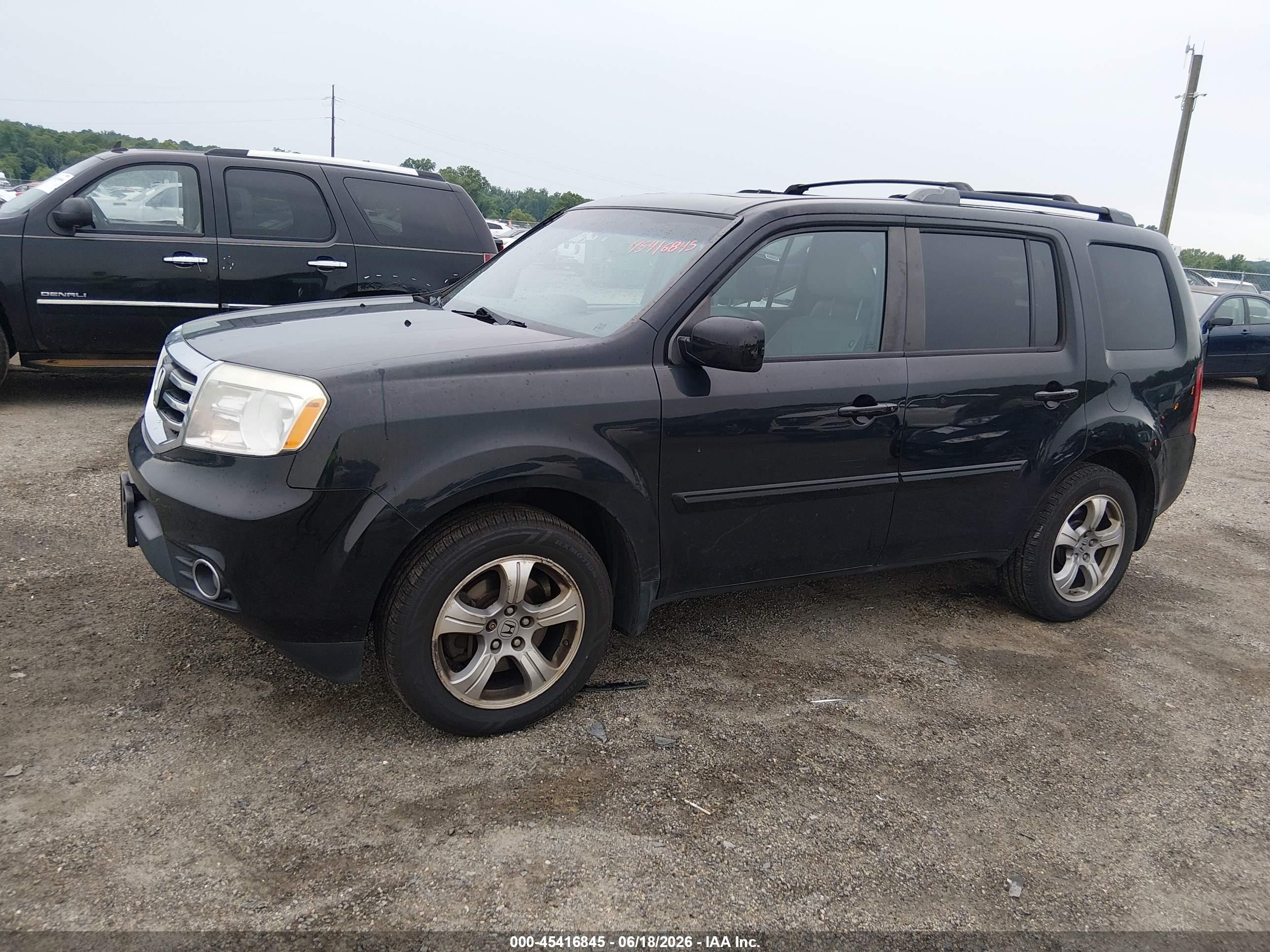 2014 Honda Pilot Ex-l Blue vin: 5FNYF4H52EB053087