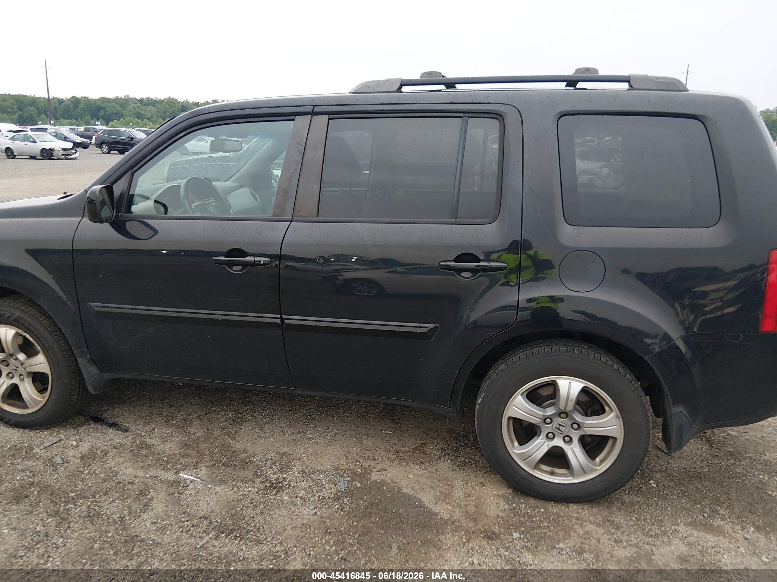 2014 Honda Pilot Ex-l Blue vin: 5FNYF4H52EB053087