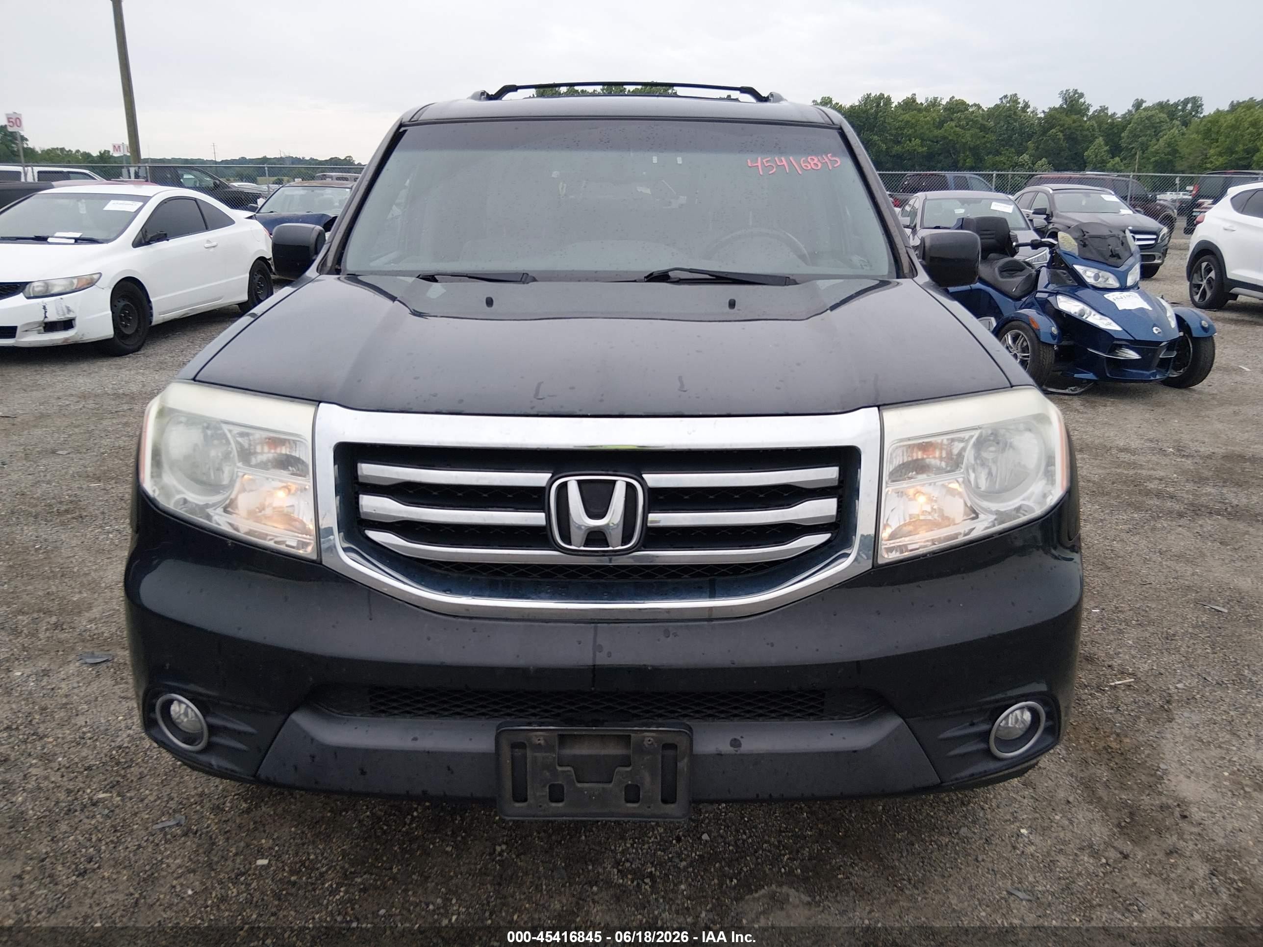 2014 Honda Pilot Ex-l Blue vin: 5FNYF4H52EB053087