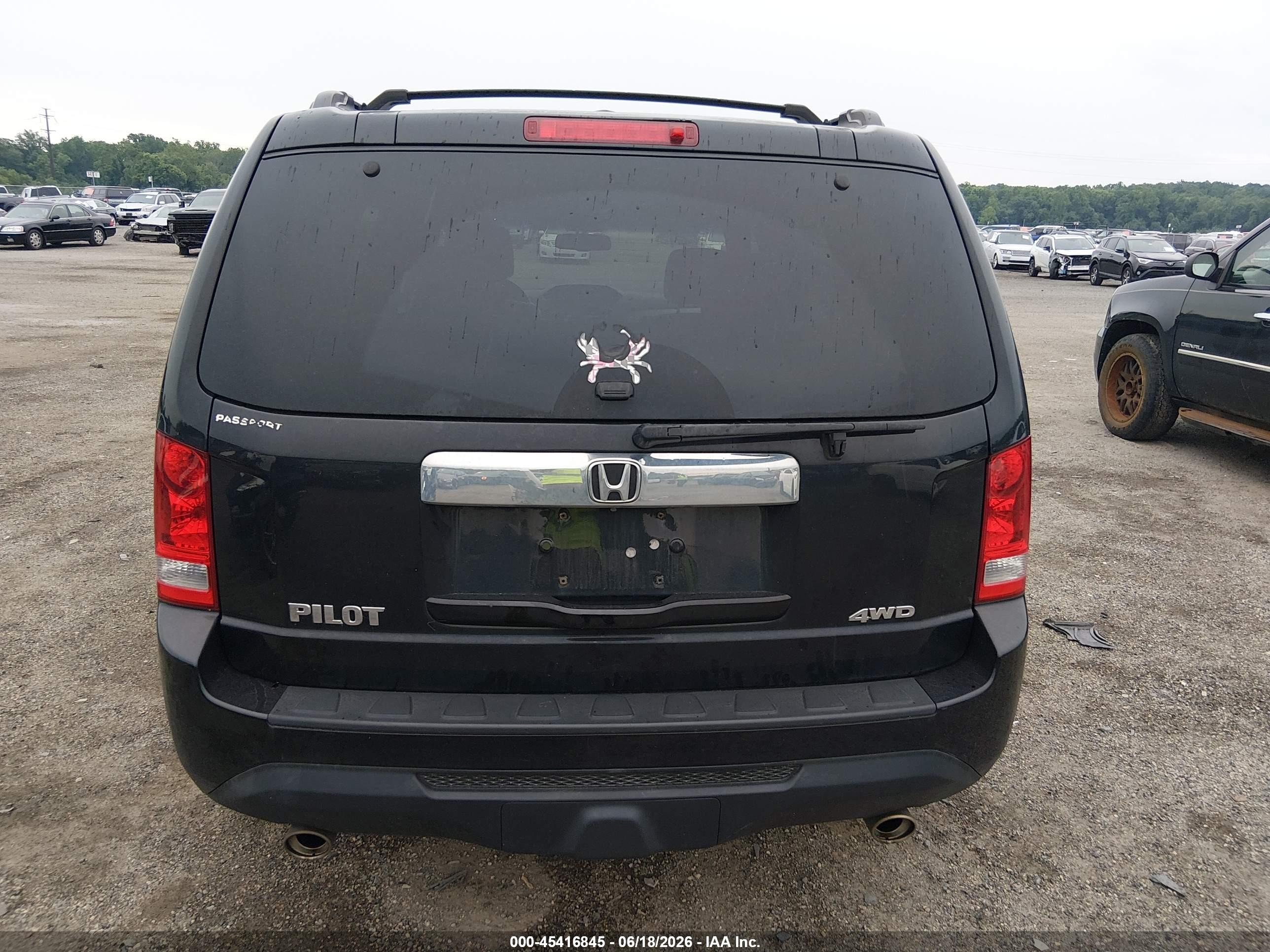 2014 Honda Pilot Ex-l Blue vin: 5FNYF4H52EB053087