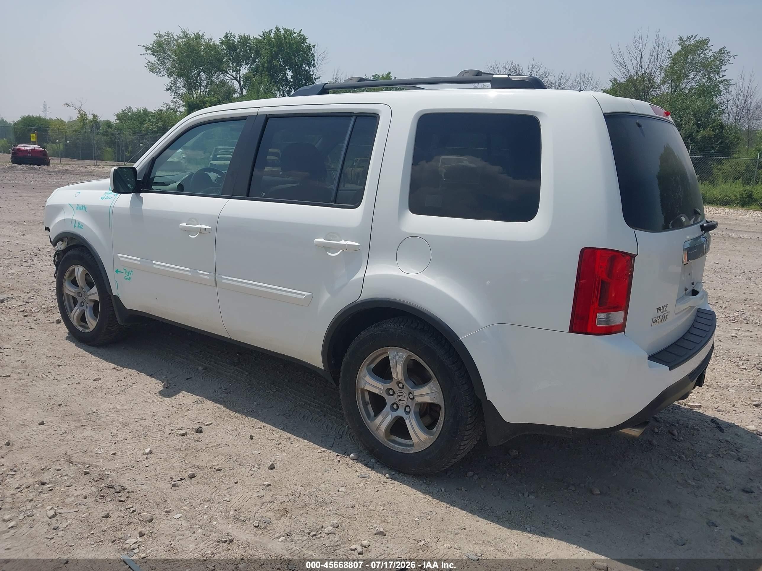 2015 Honda Pilot Ex-l Белый vin: 5FNYF4H52FB018891
