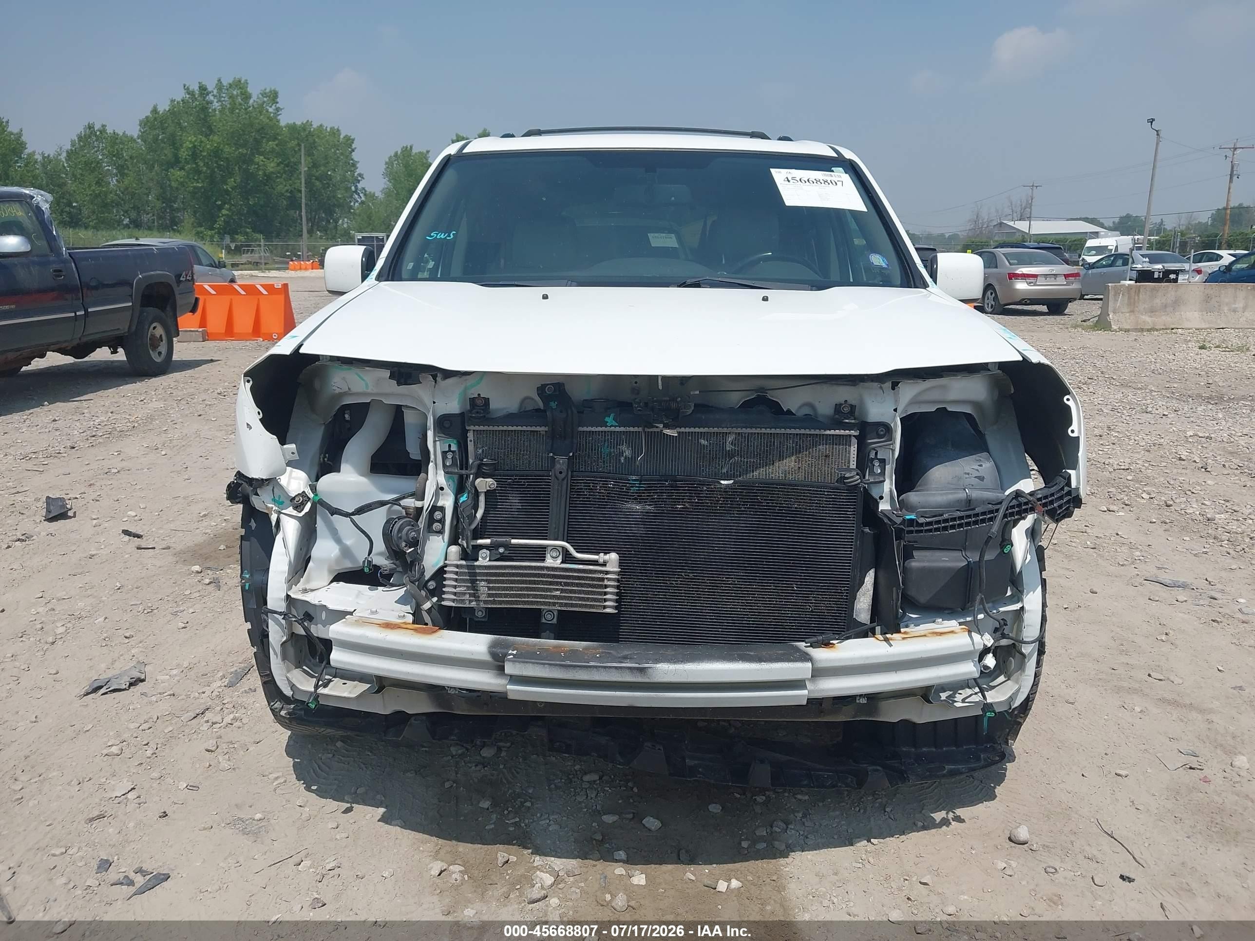 2015 Honda Pilot Ex-l Белый vin: 5FNYF4H52FB018891