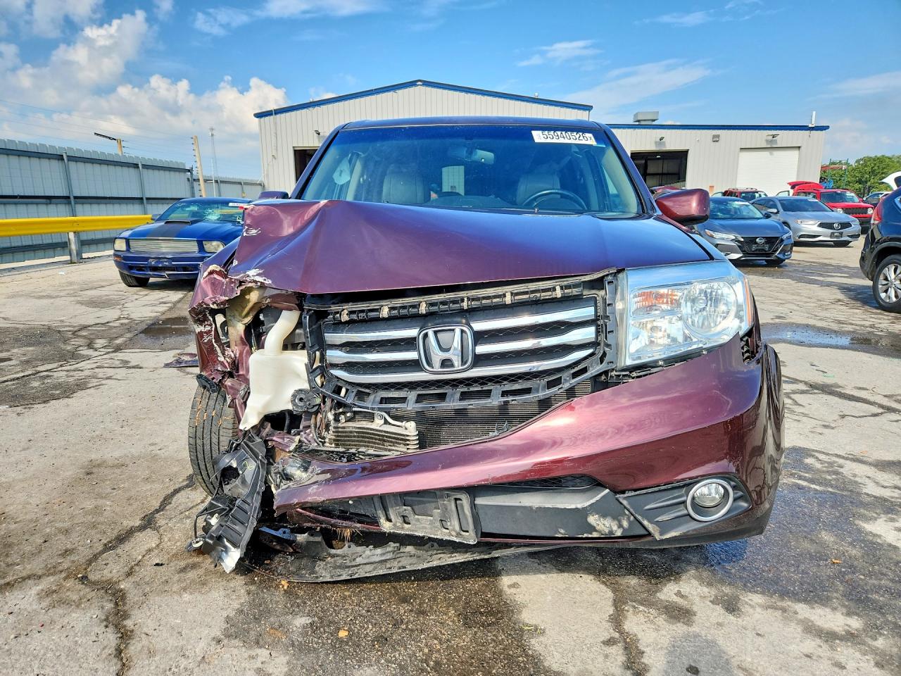 2015 Honda Pilot Exl Maroon vin: 5FNYF4H52FB039823