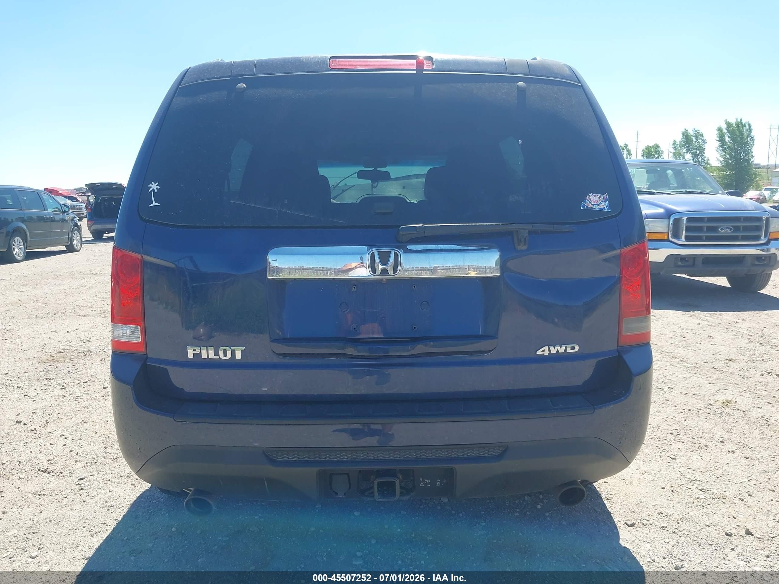2015 Honda Pilot Ex-l Blue vin: 5FNYF4H52FB046349