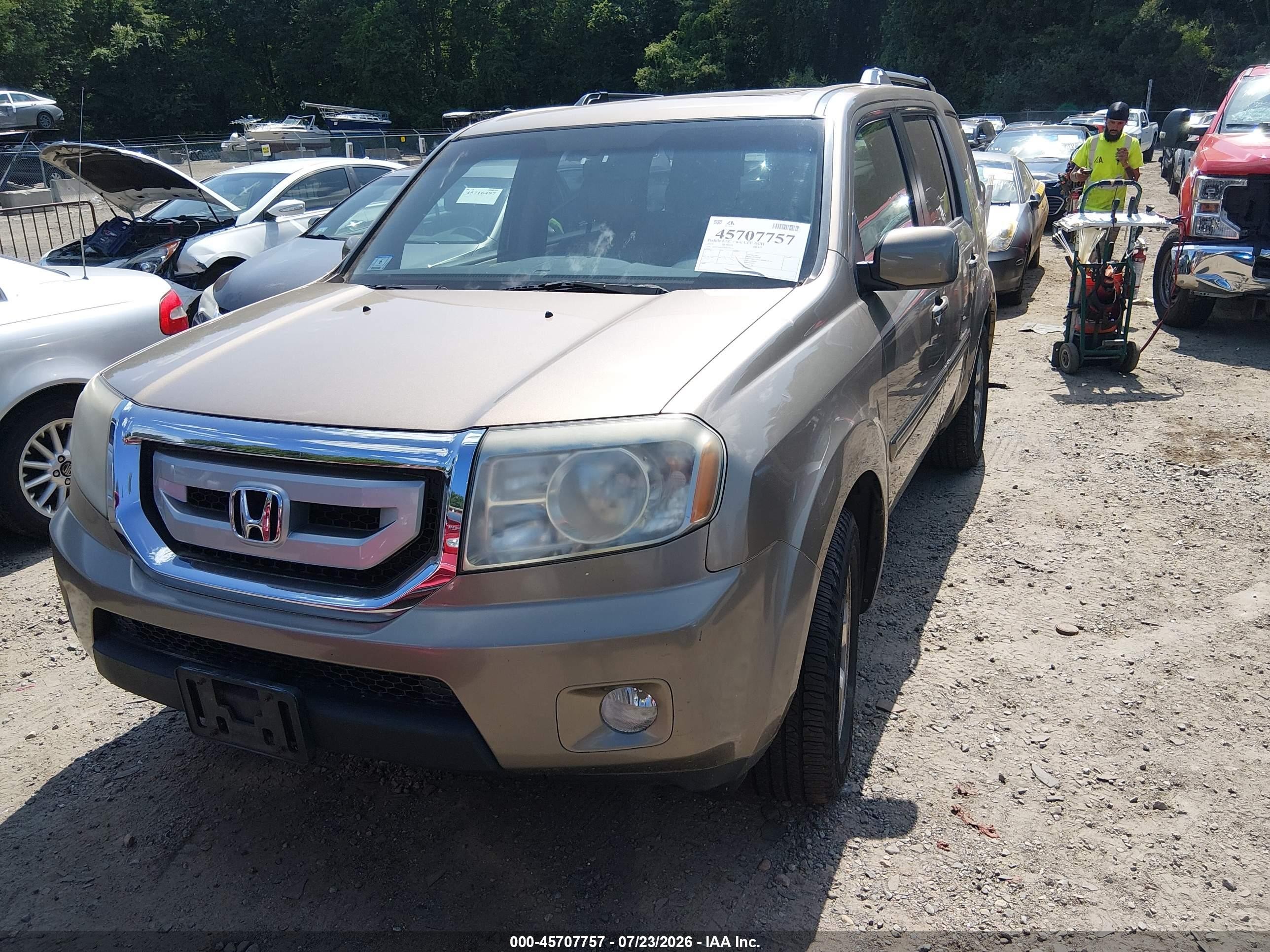 2010 Honda Pilot Ex-l Золотой vin: 5FNYF4H53AB039631