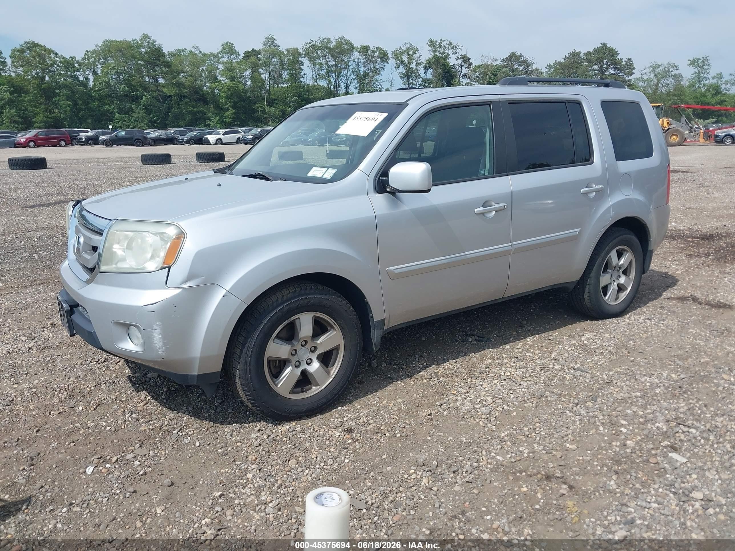 2011 Honda Pilot Ex-l Gray vin: 5FNYF4H53BB004380
