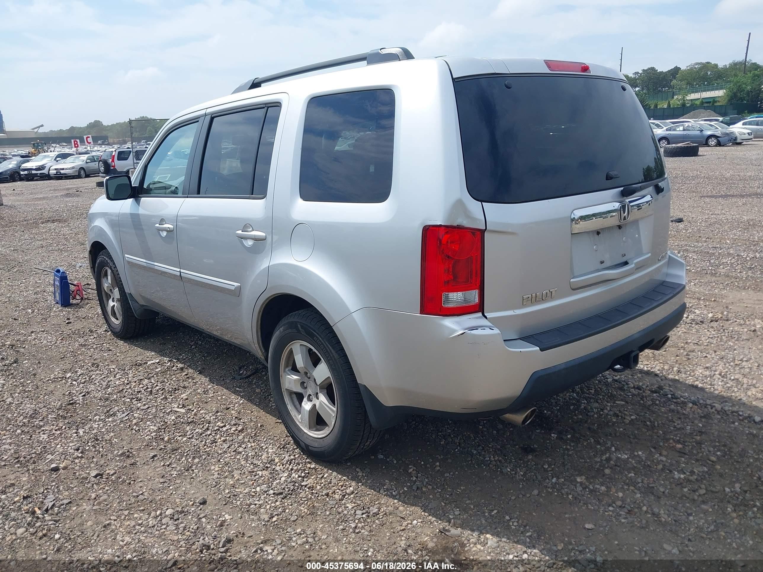 2011 Honda Pilot Ex-l Gray vin: 5FNYF4H53BB004380