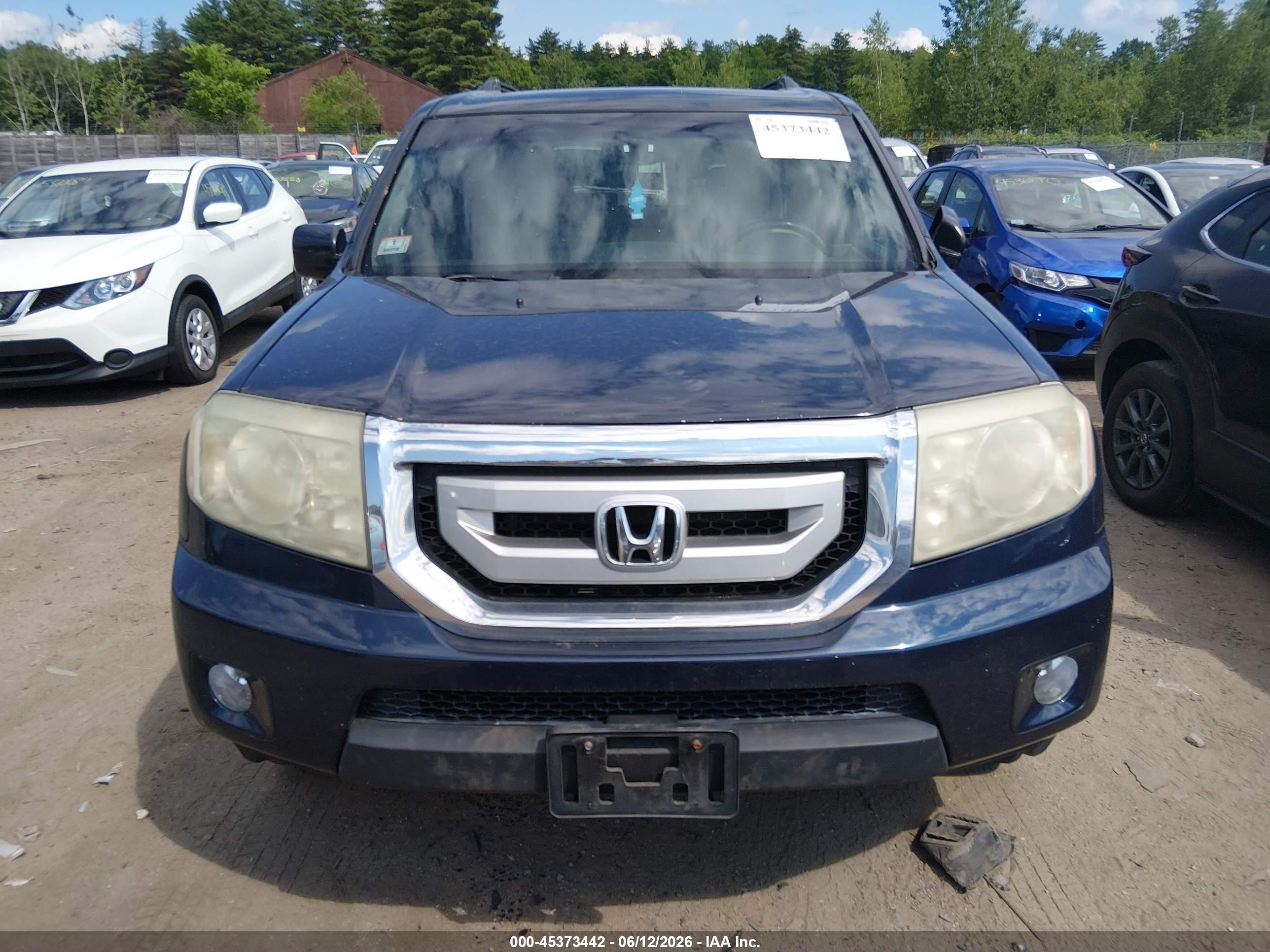 2011 Honda Pilot Ex-l Blue vin: 5FNYF4H53BB014116