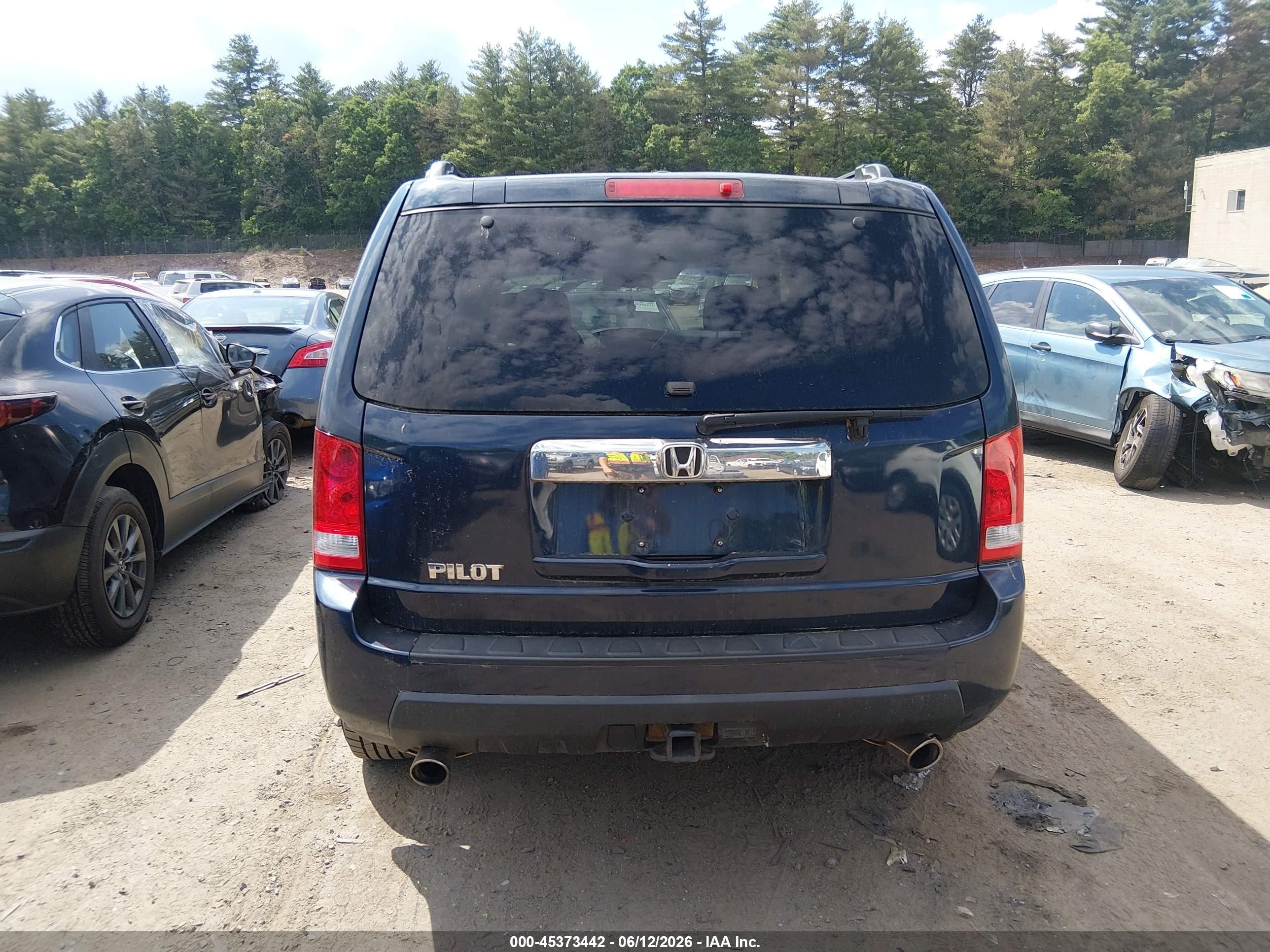 2011 Honda Pilot Ex-l Blue vin: 5FNYF4H53BB014116