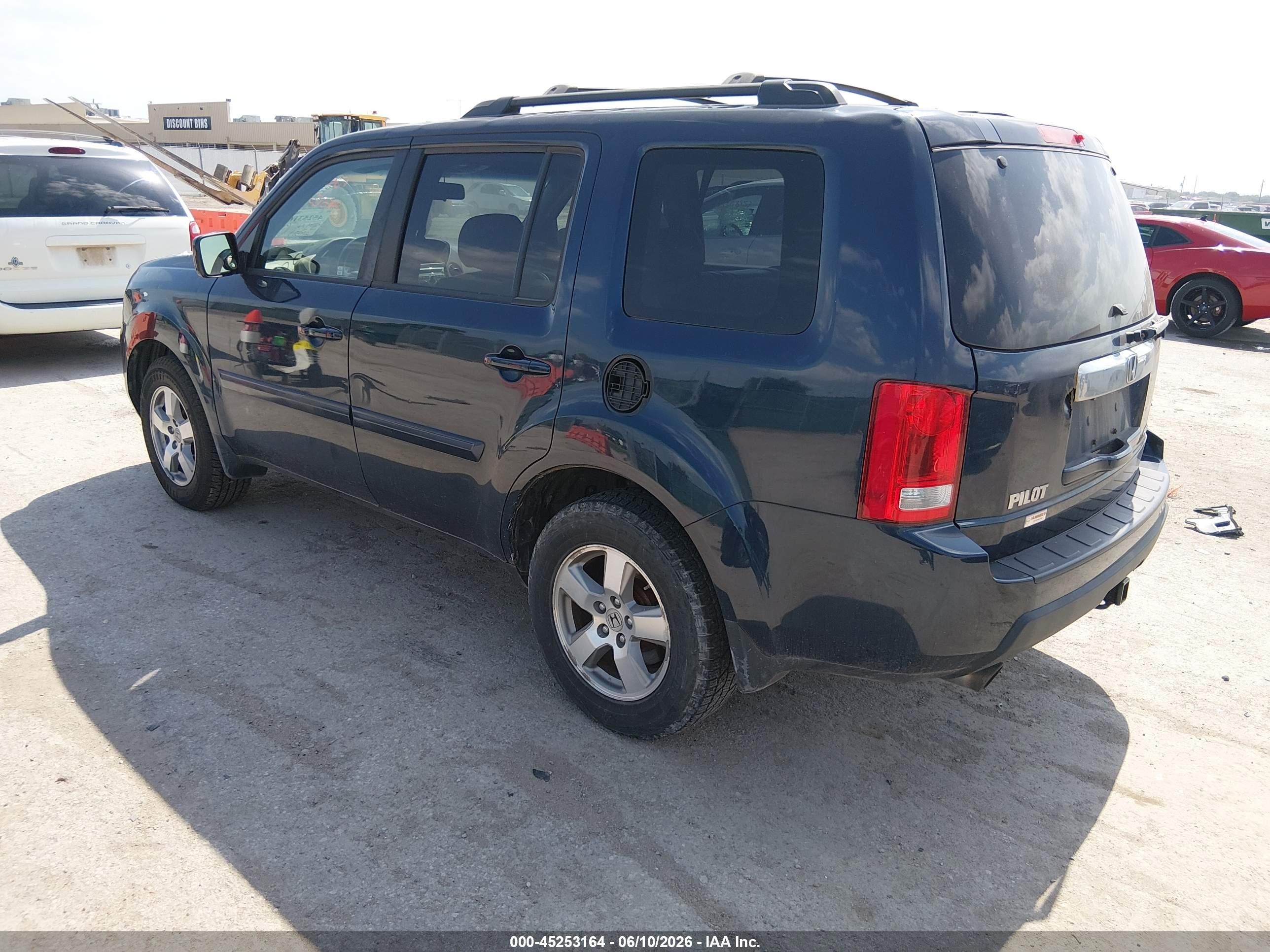 2011 Honda Pilot Ex-l Blue vin: 5FNYF4H53BB049268