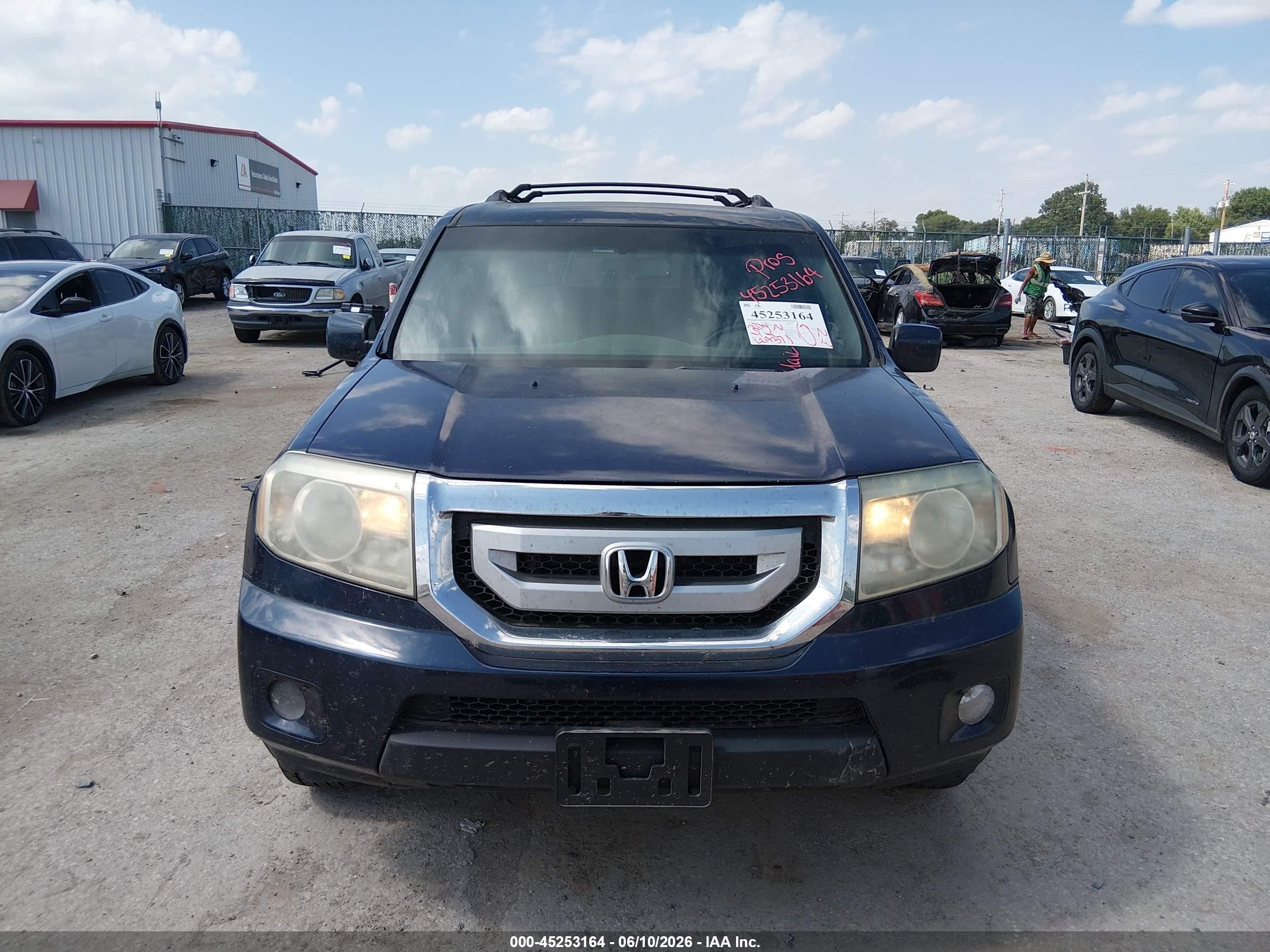 2011 Honda Pilot Ex-l Blue vin: 5FNYF4H53BB049268