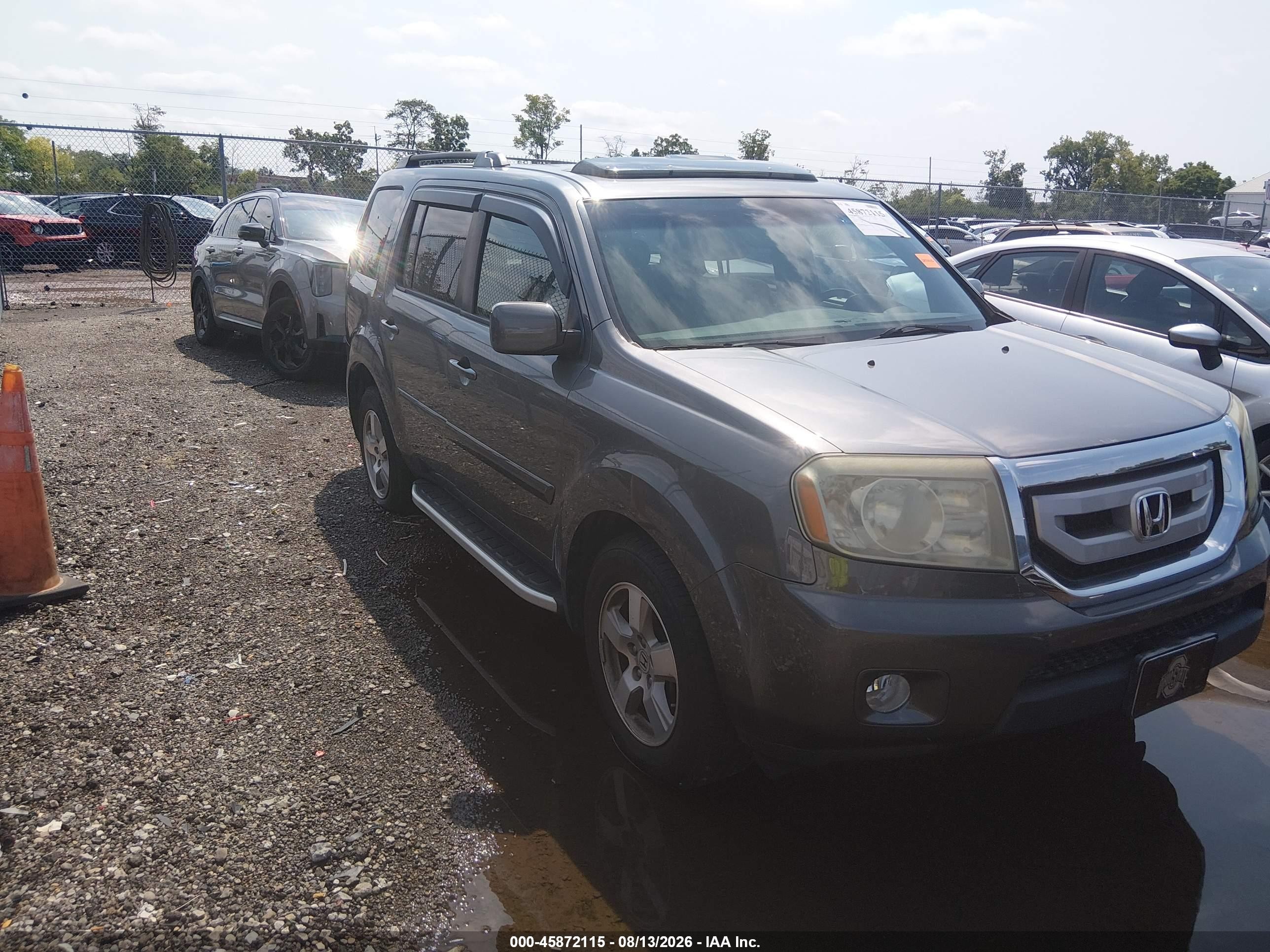 2011 Honda Pilot Ex-l Gray vin: 5FNYF4H53BB049349