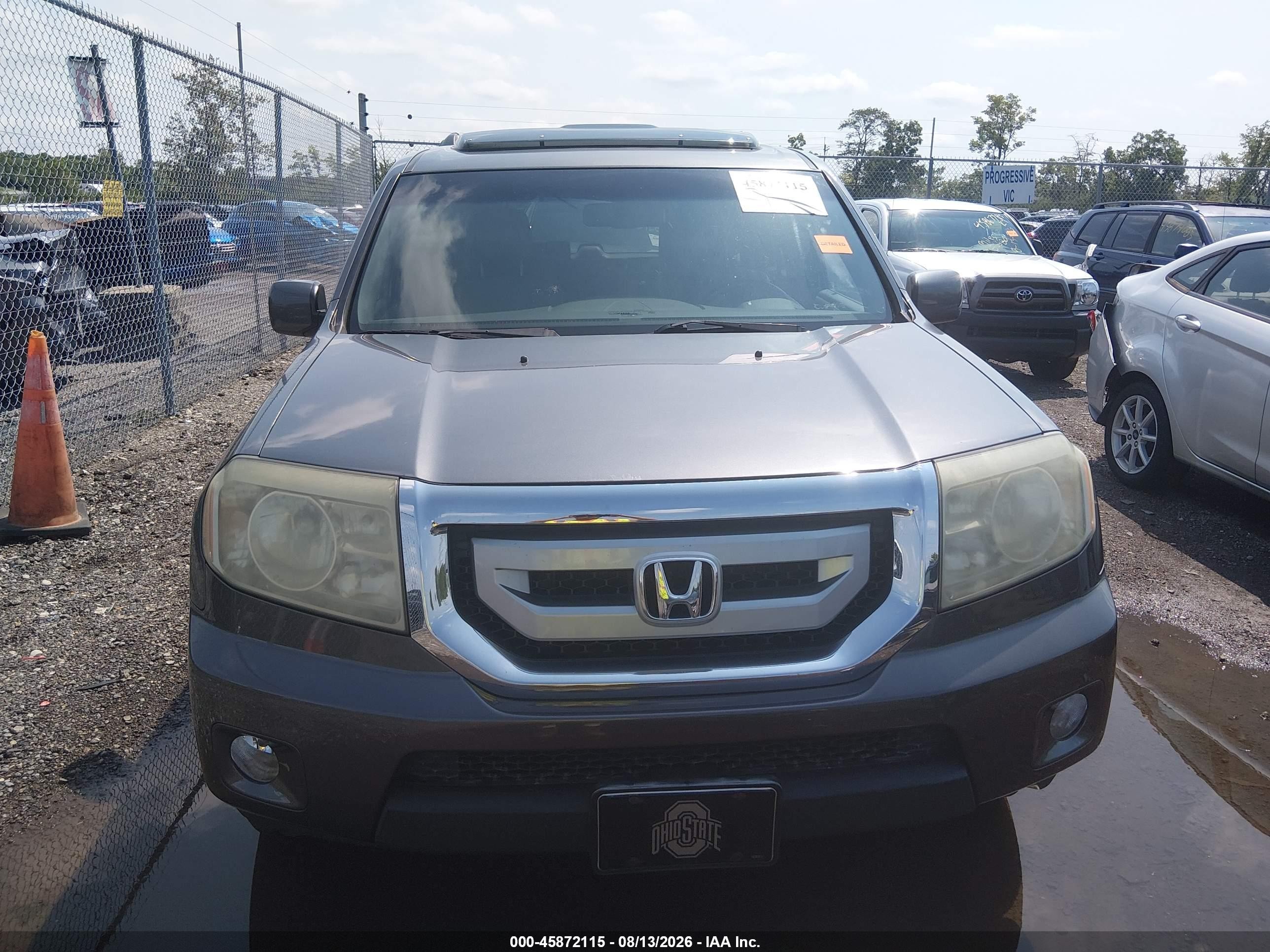 2011 Honda Pilot Ex-l Gray vin: 5FNYF4H53BB049349
