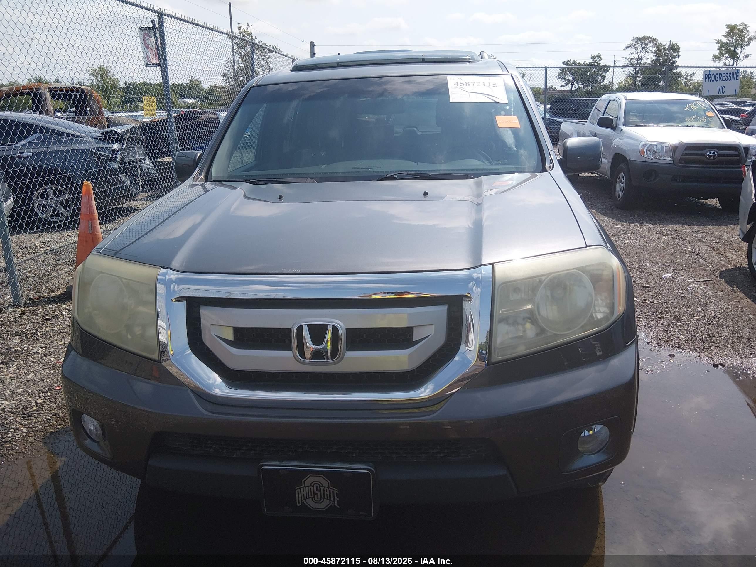2011 Honda Pilot Ex-l Gray vin: 5FNYF4H53BB049349