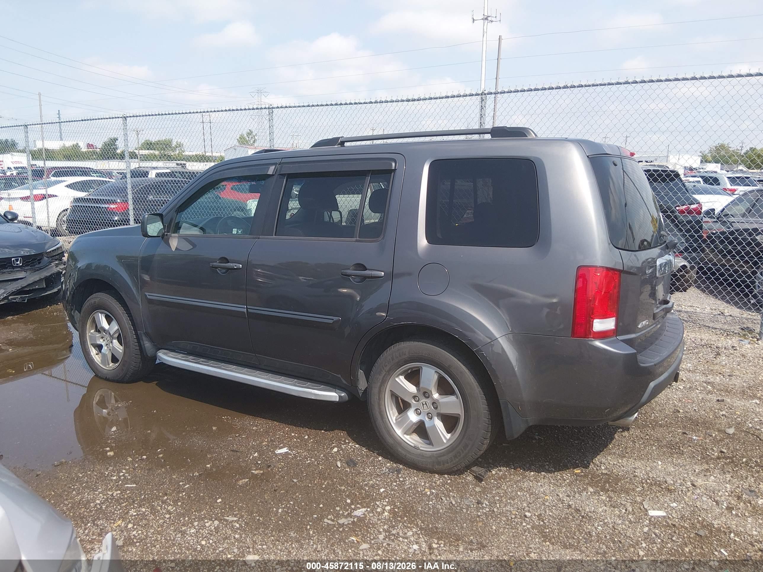 2011 Honda Pilot Ex-l Gray vin: 5FNYF4H53BB049349