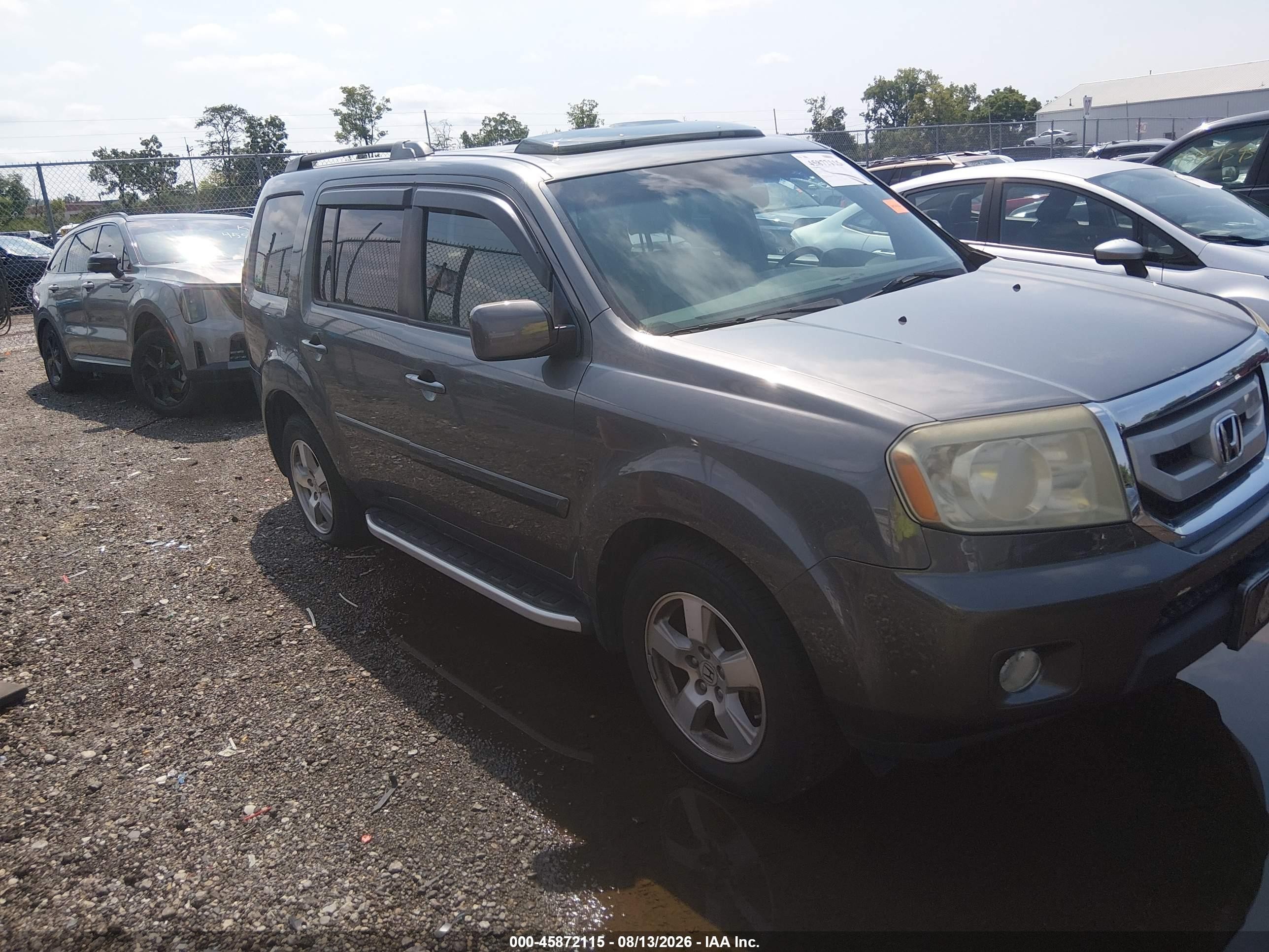 2011 Honda Pilot Ex-l Gray vin: 5FNYF4H53BB049349