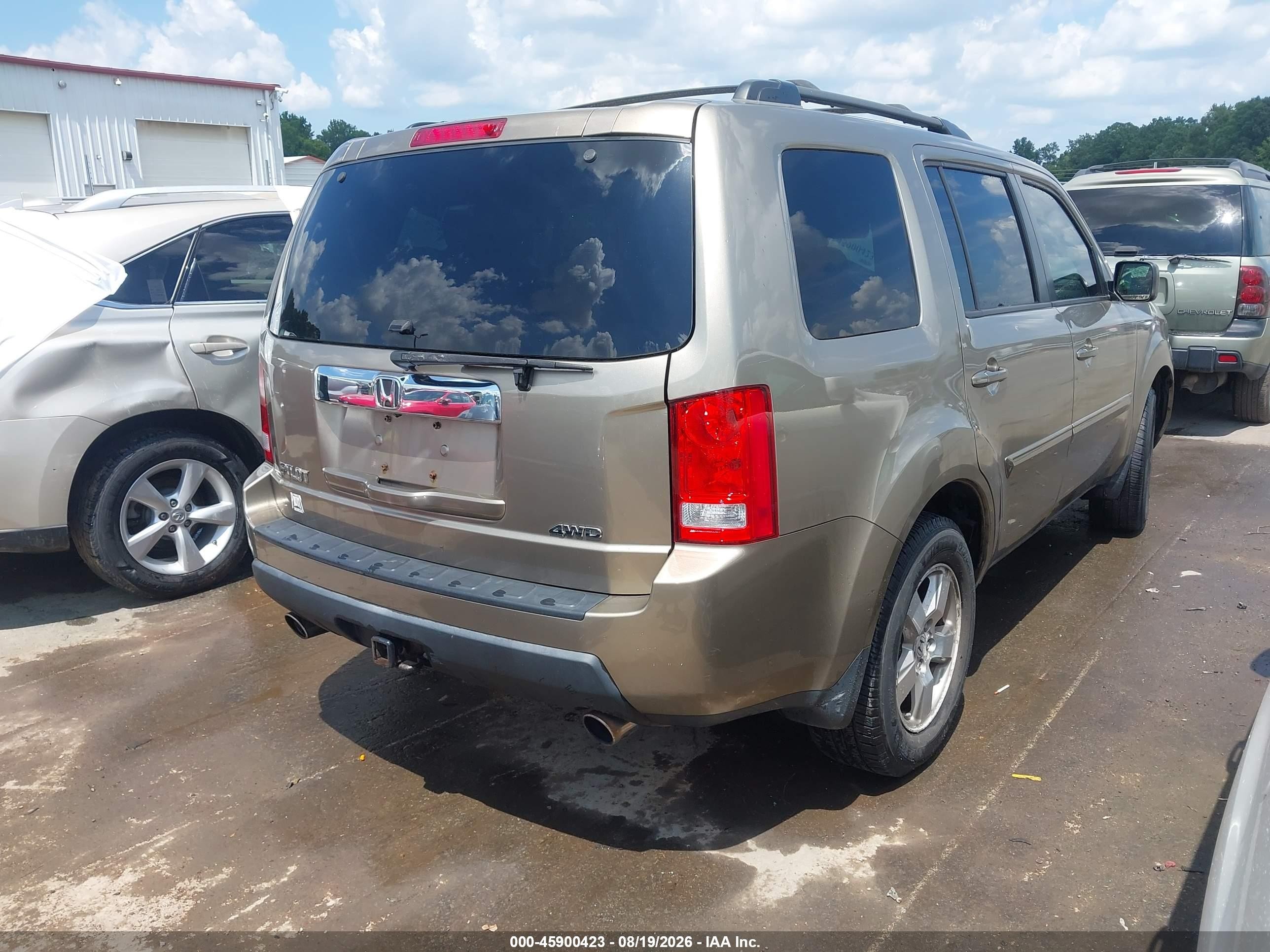 2011 Honda Pilot Ex-l Brown vin: 5FNYF4H53BB088071