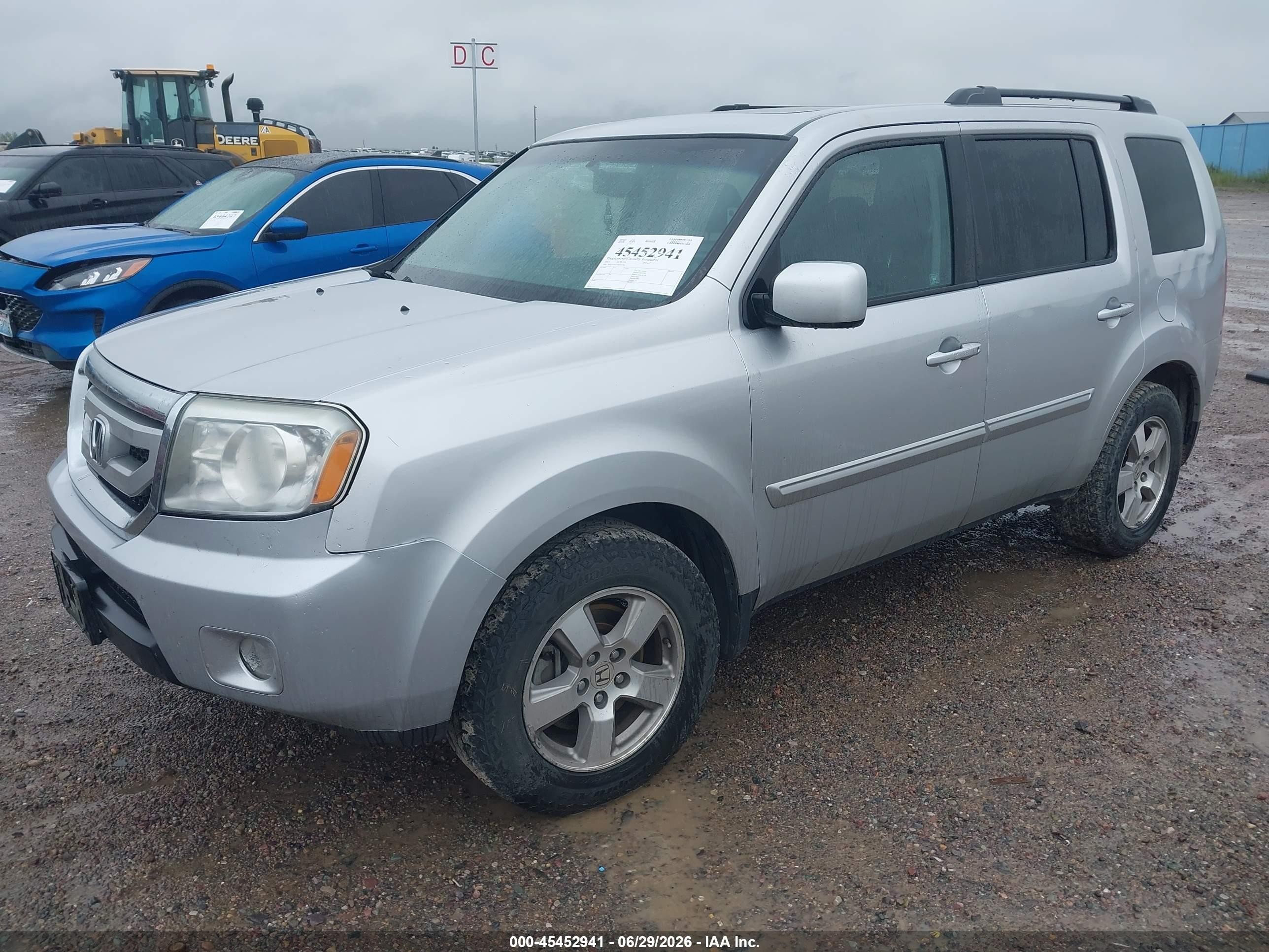 2011 Honda Pilot Ex-l Серебряный vin: 5FNYF4H53BB095781