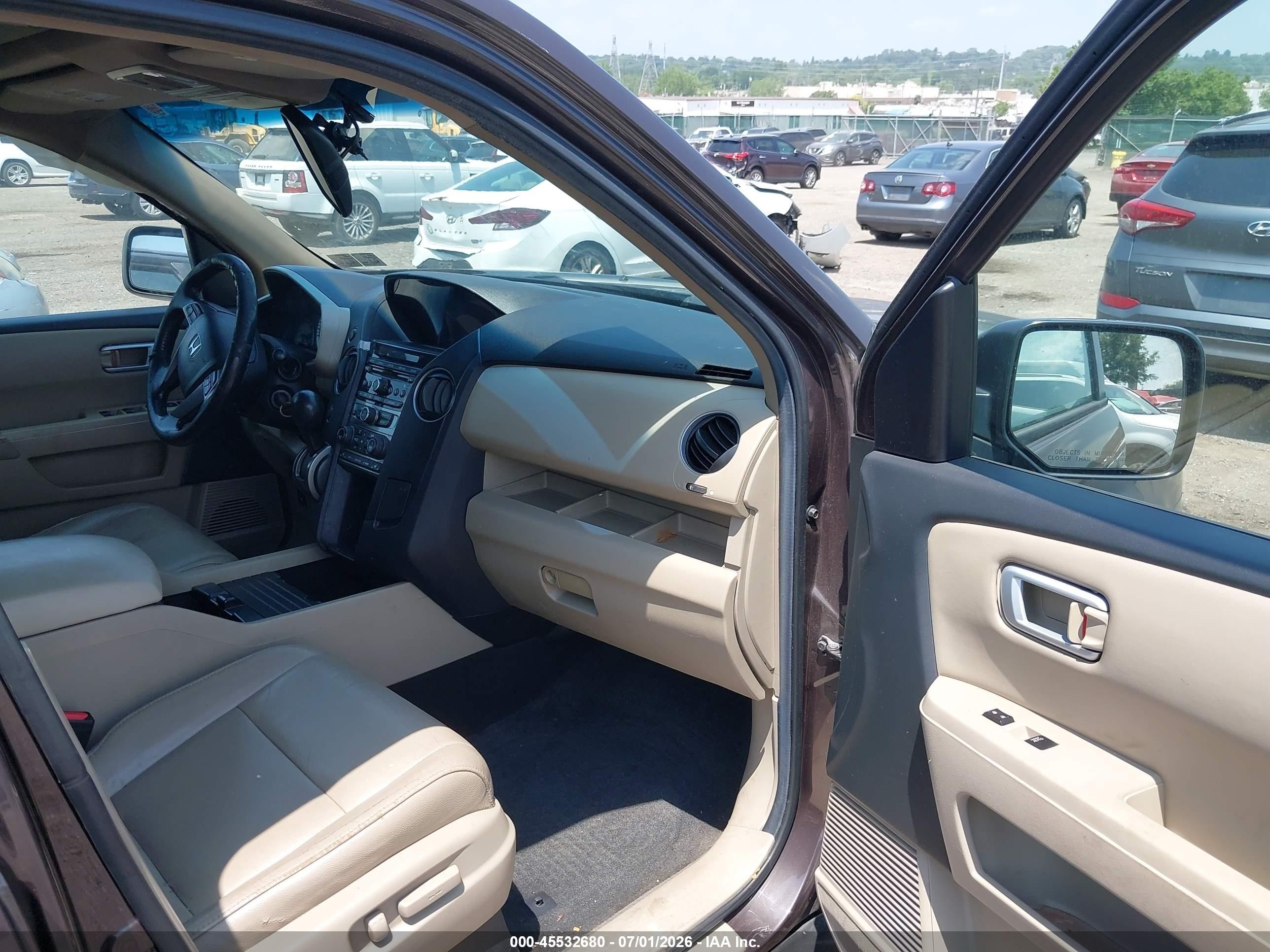 2012 Honda Pilot Ex-l Gray vin: 5FNYF4H53CB017096