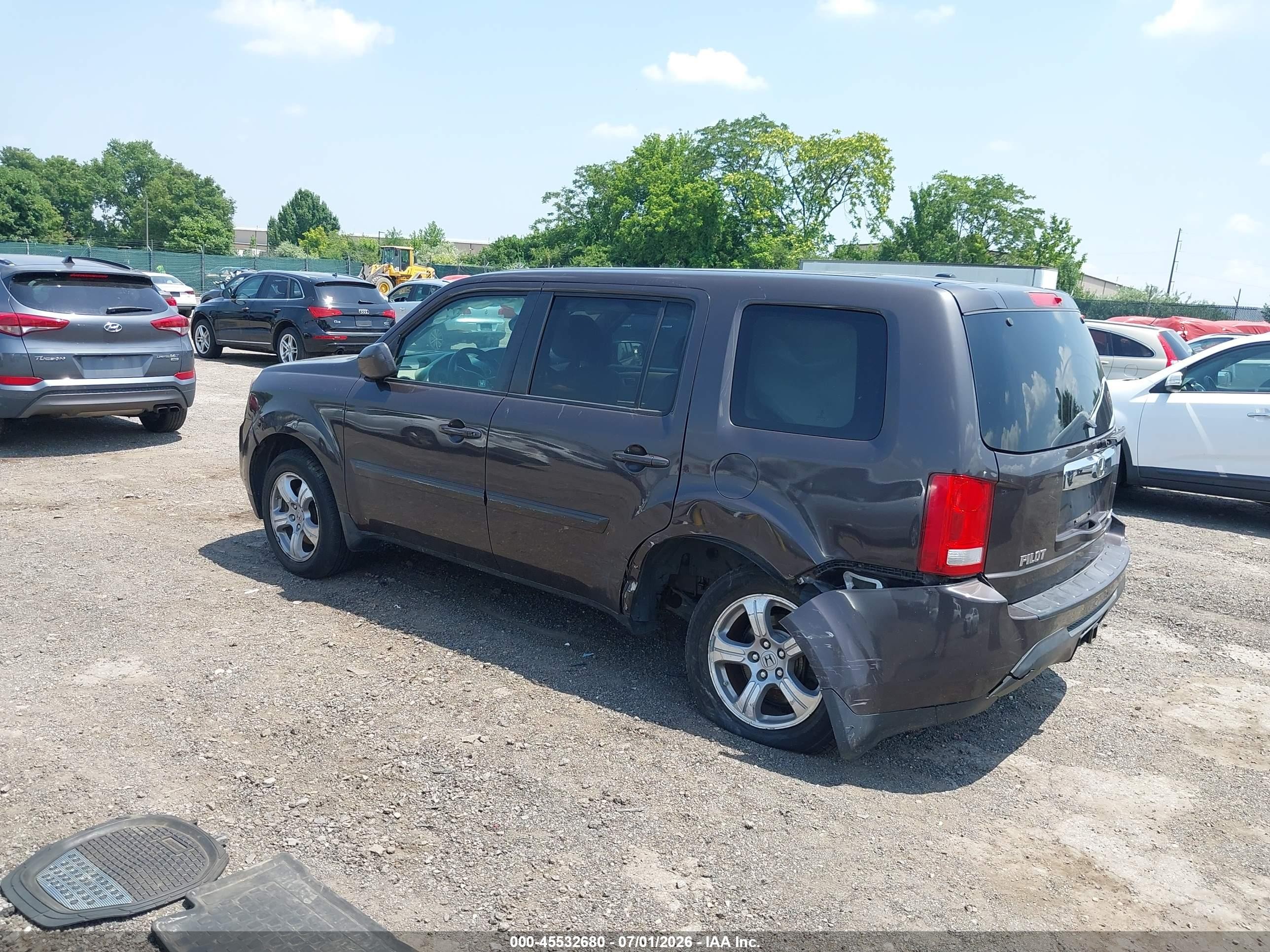 2012 Honda Pilot Ex-l Gray vin: 5FNYF4H53CB017096