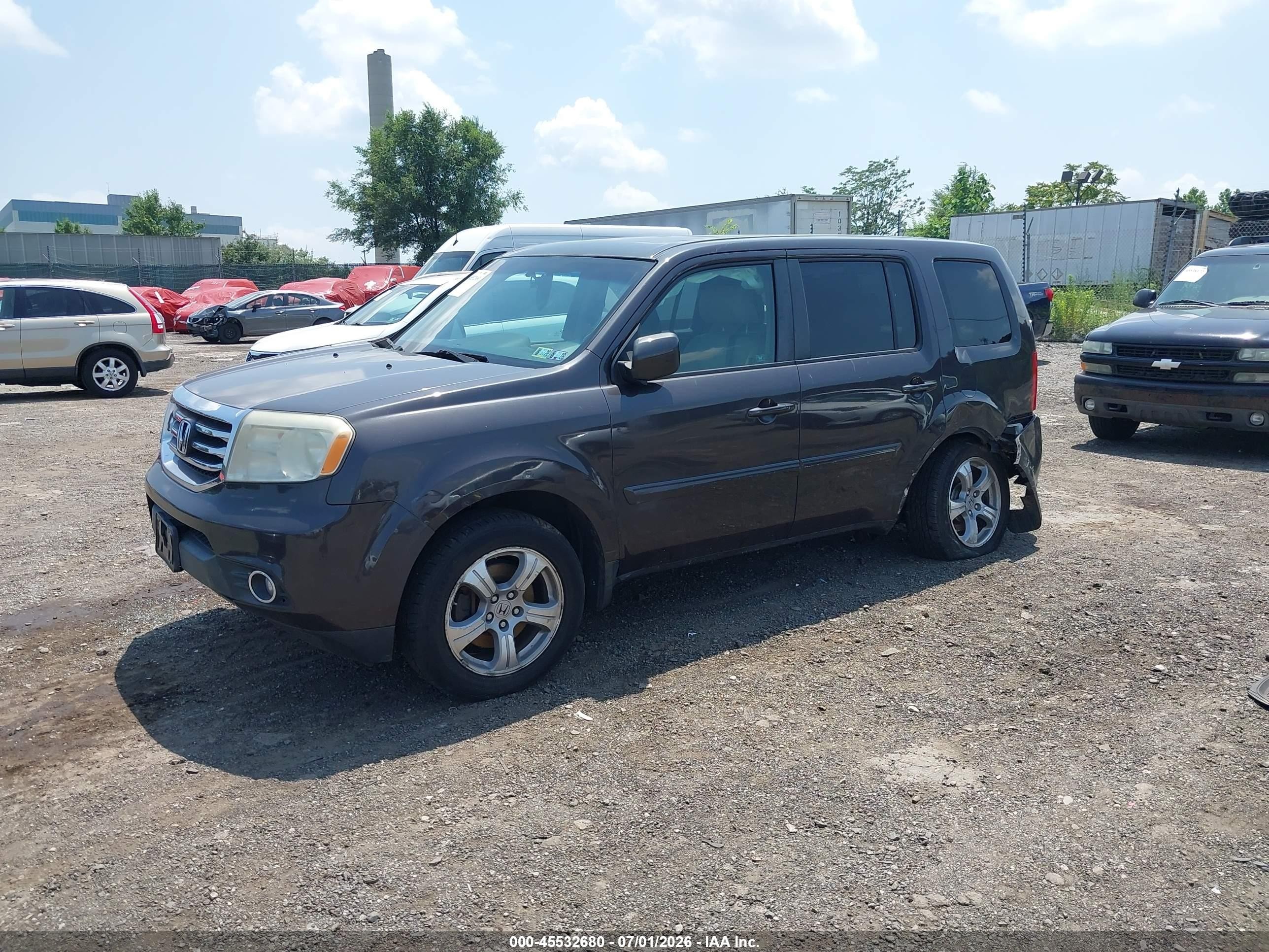 2012 Honda Pilot Ex-l Gray vin: 5FNYF4H53CB017096