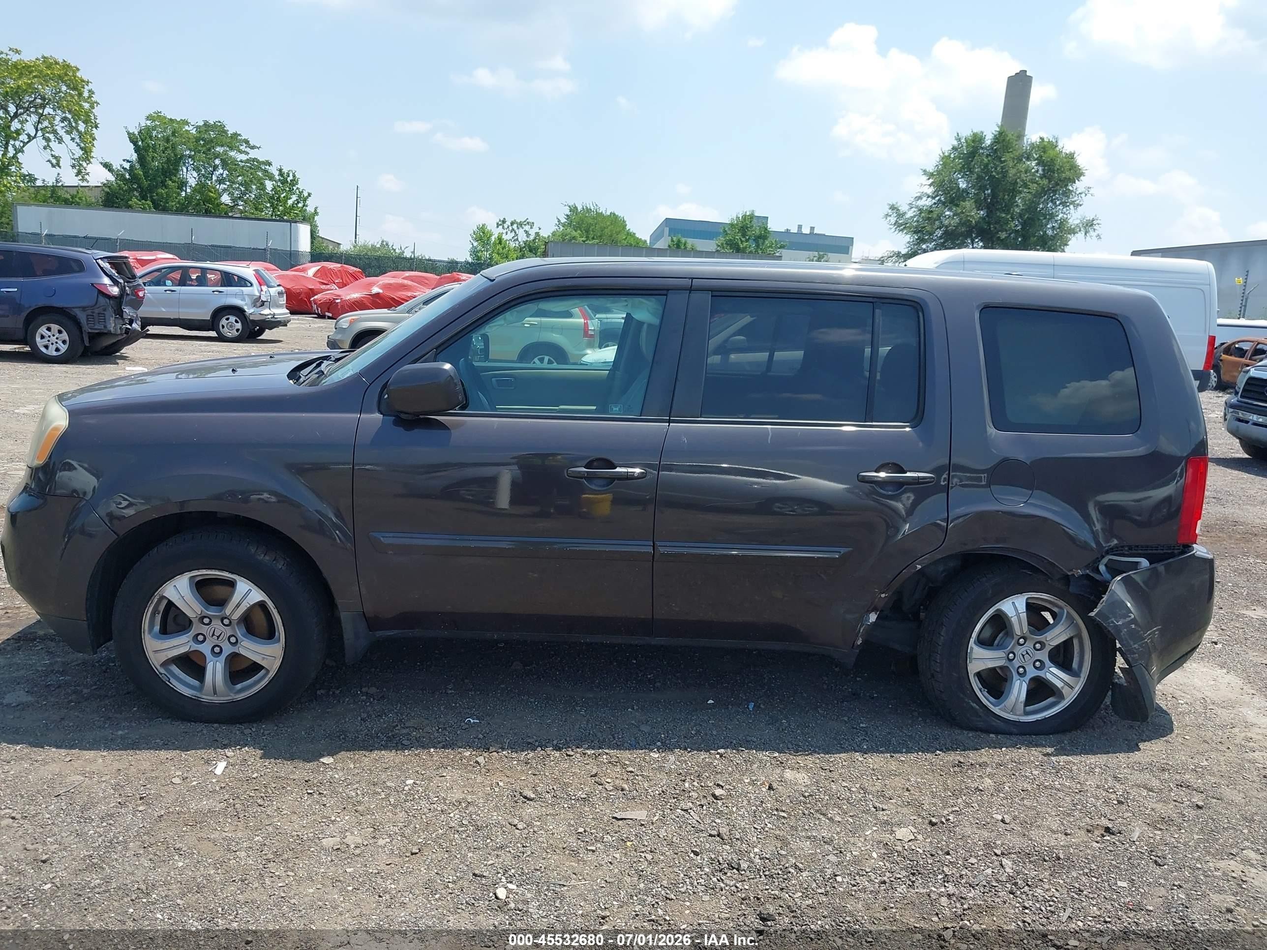 2012 Honda Pilot Ex-l Gray vin: 5FNYF4H53CB017096