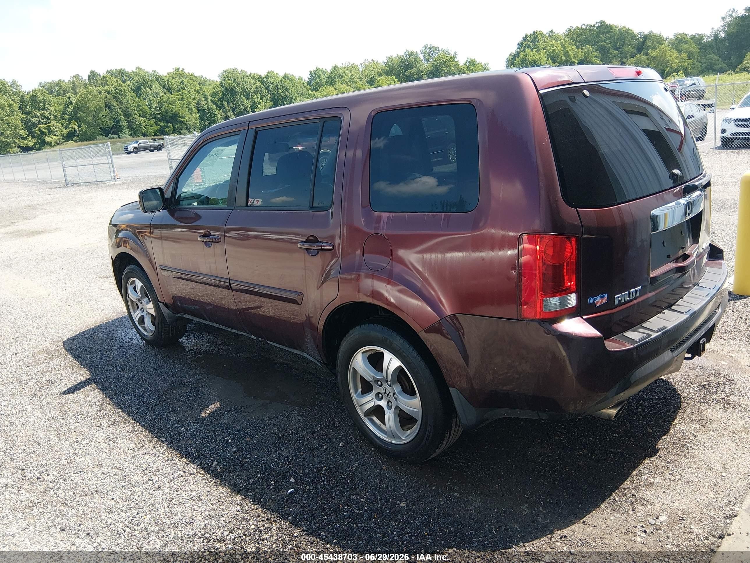 2012 Honda Pilot Ex-l Бордовый vin: 5FNYF4H53CB030222