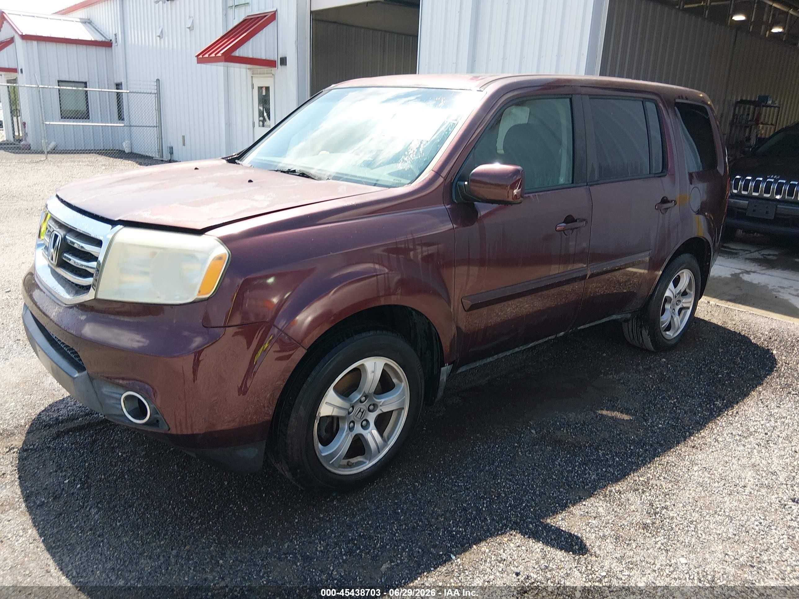 2012 Honda Pilot Ex-l Бордовый vin: 5FNYF4H53CB030222