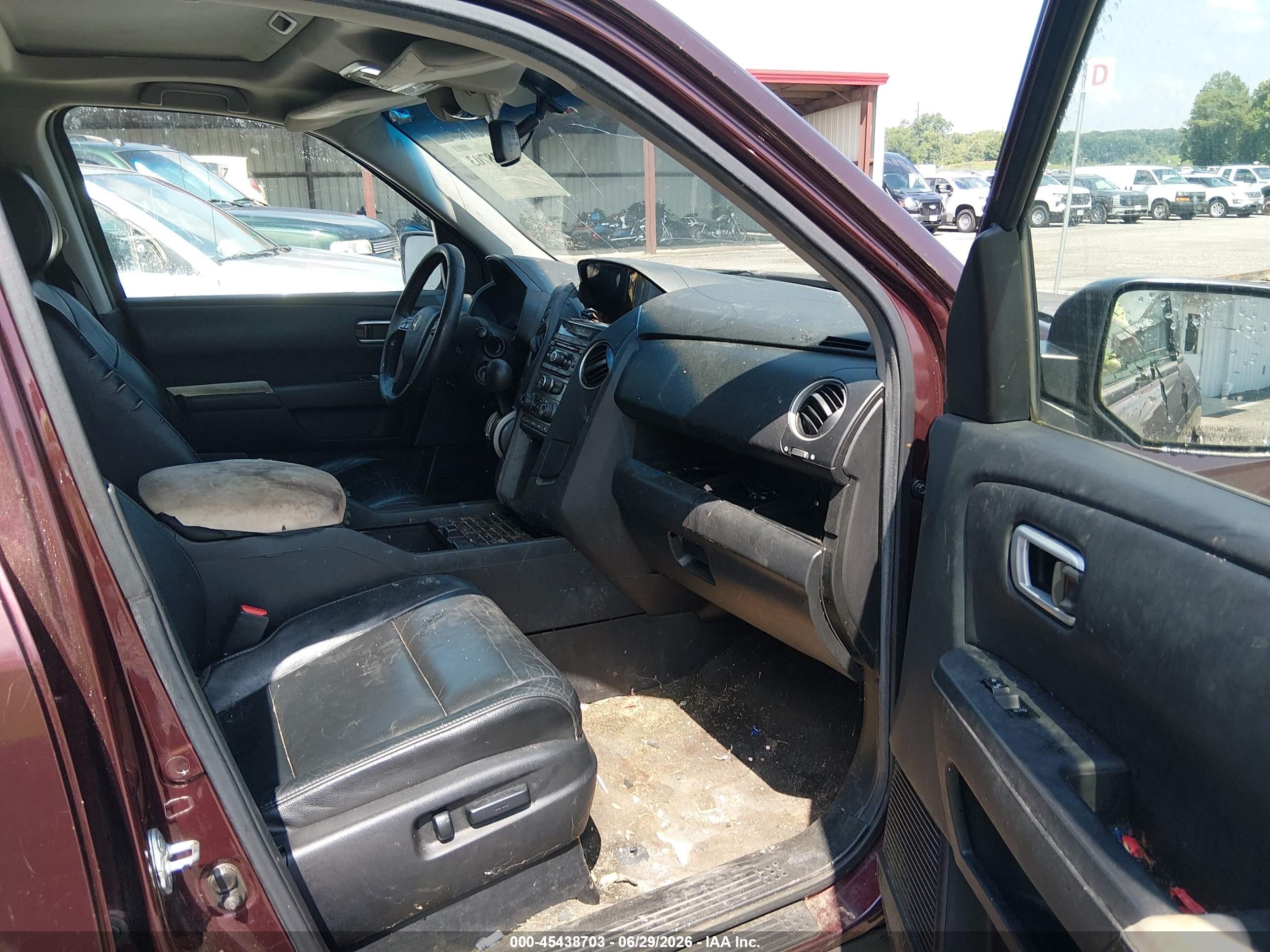 2012 Honda Pilot Ex-l Бордовый vin: 5FNYF4H53CB030222