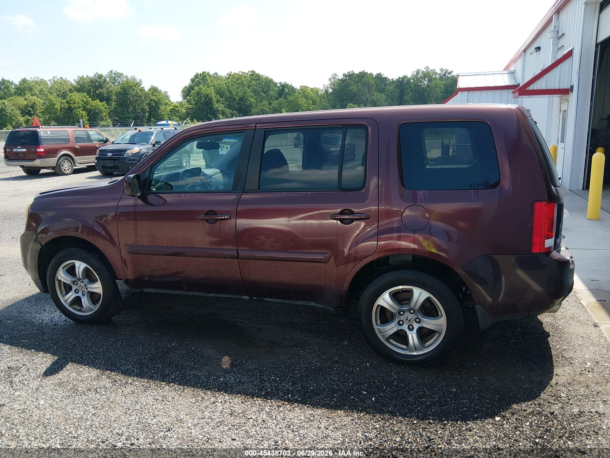 2012 Honda Pilot Ex-l Бордовый vin: 5FNYF4H53CB030222